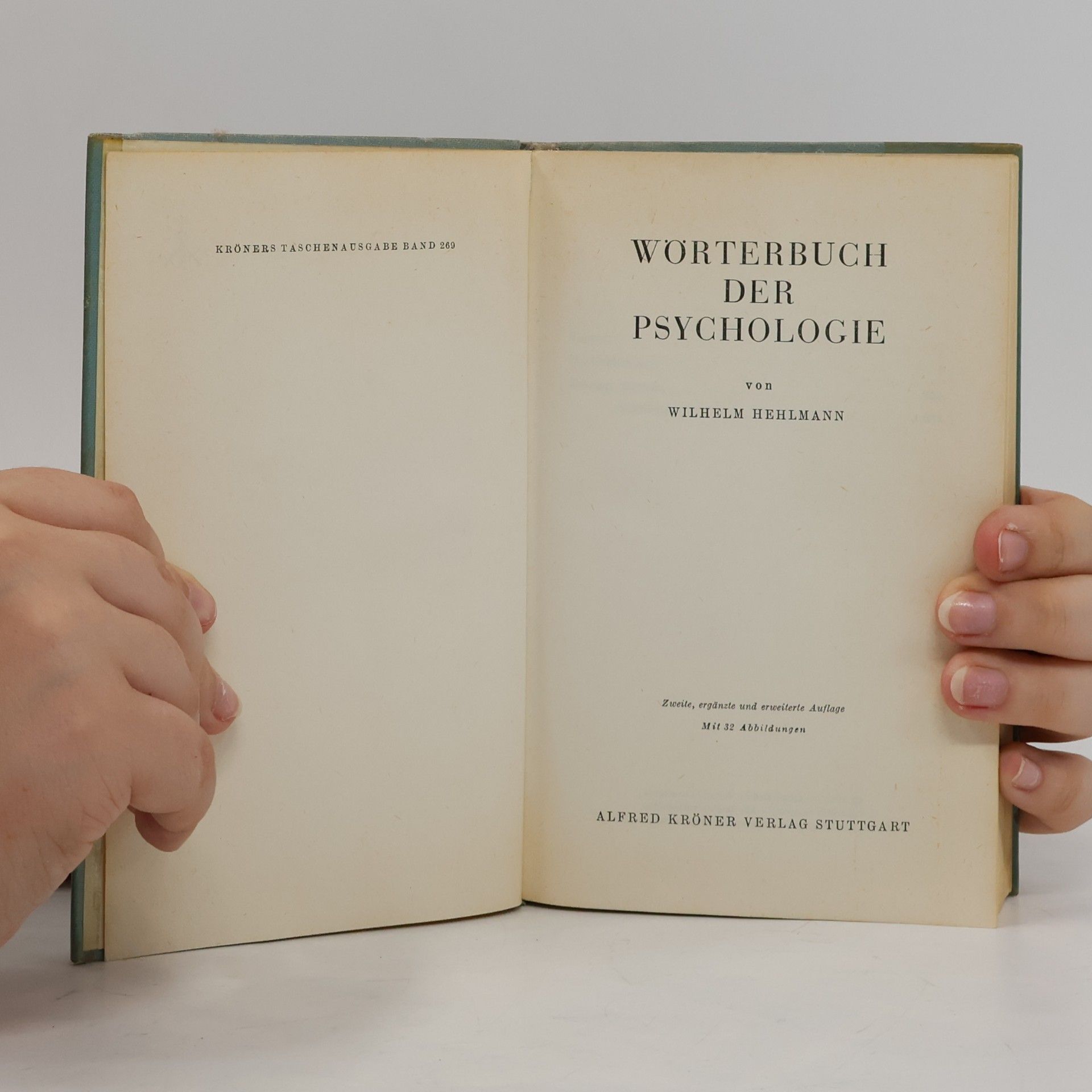 Wilhelm Hehlmann Wörterbuch der Psychologie