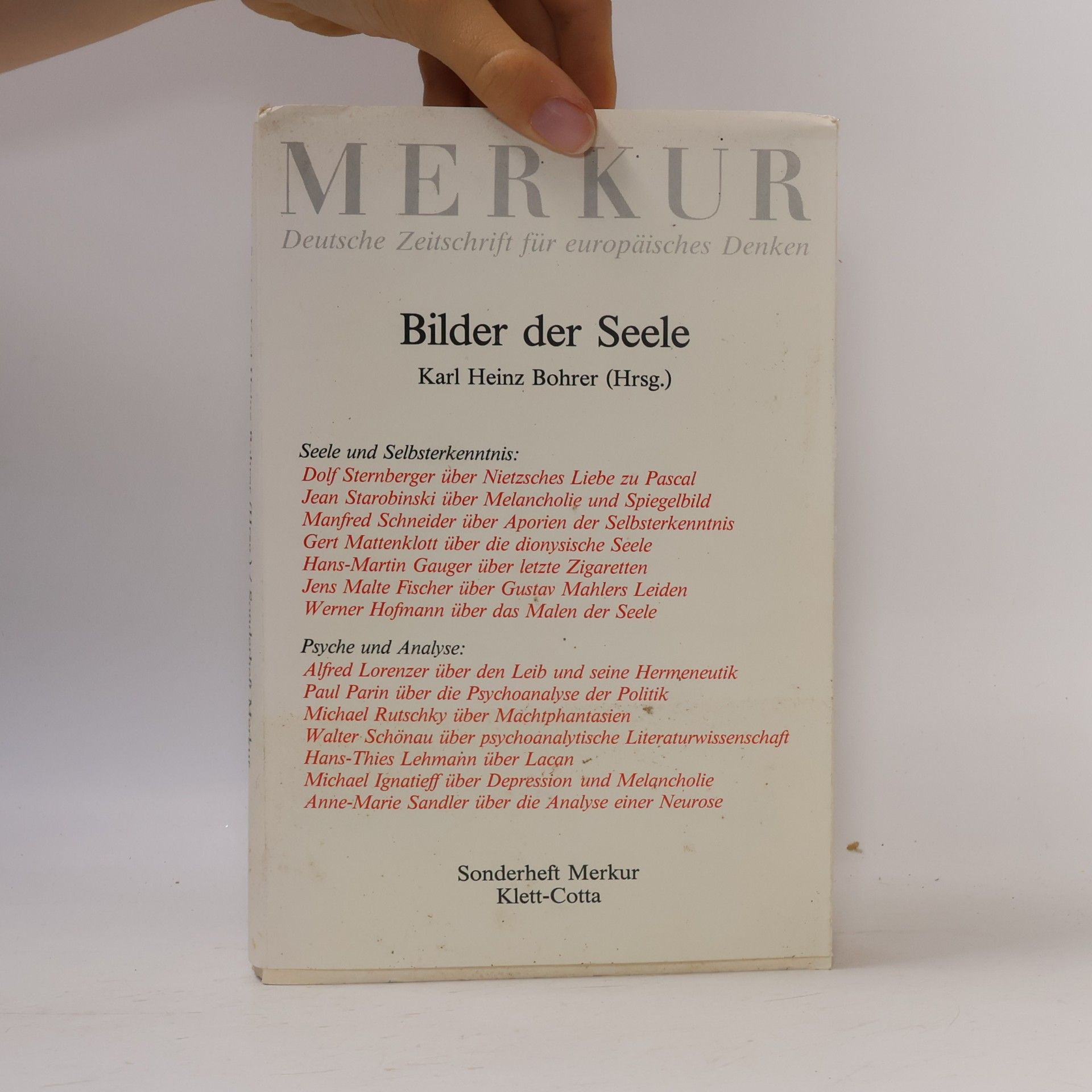 Karl Heinz Bohrer Bilder der Seele