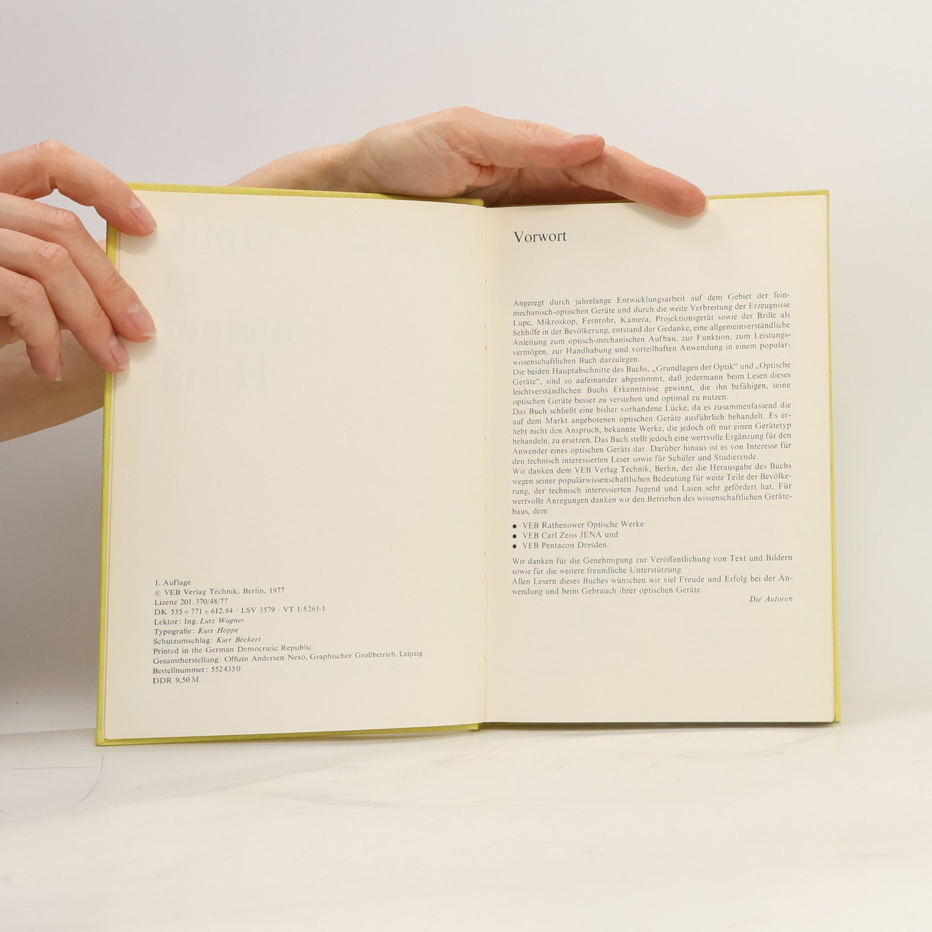 Various authors Optik in meiner Hand