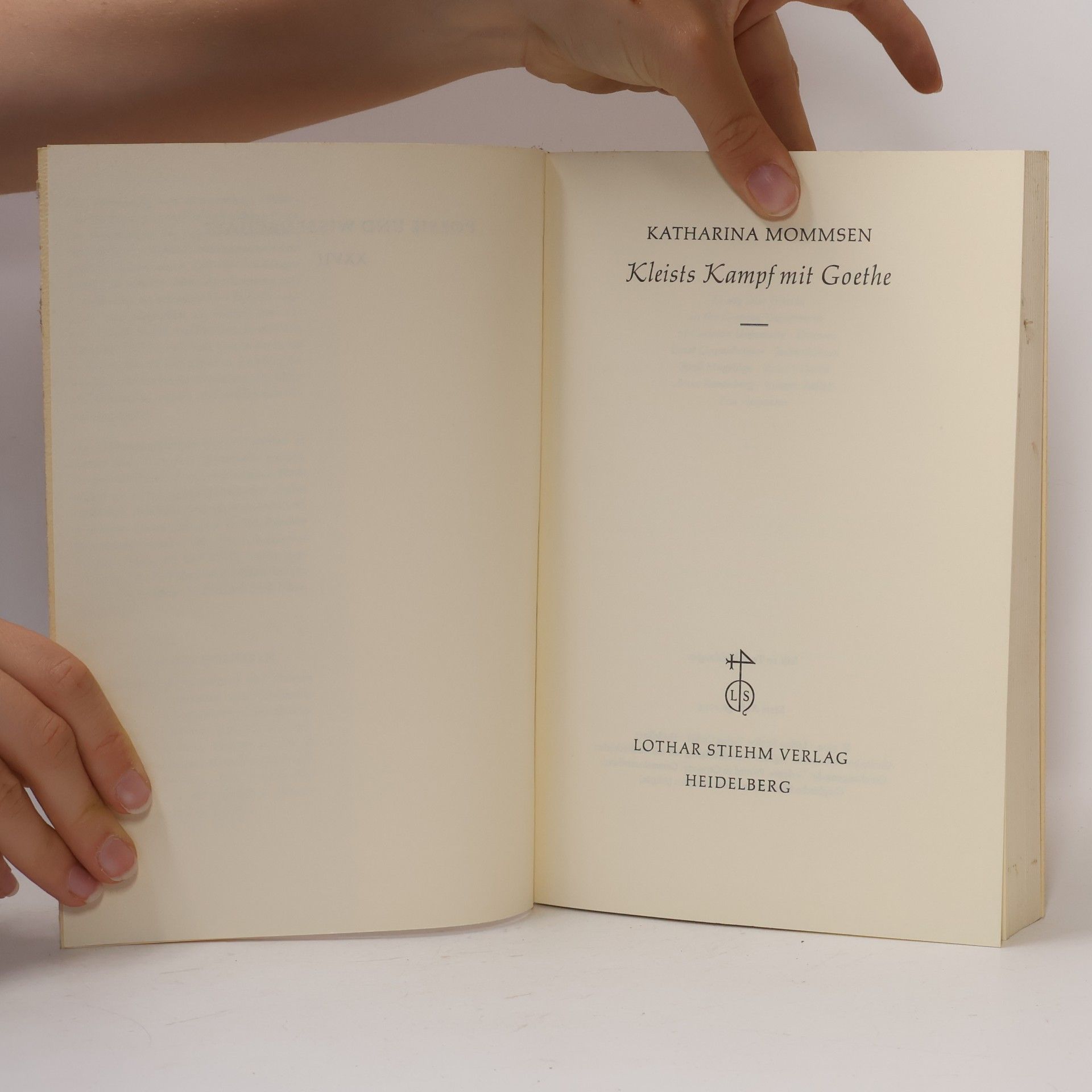 Katharina Mommsen Kleists Kampf mit Goethe