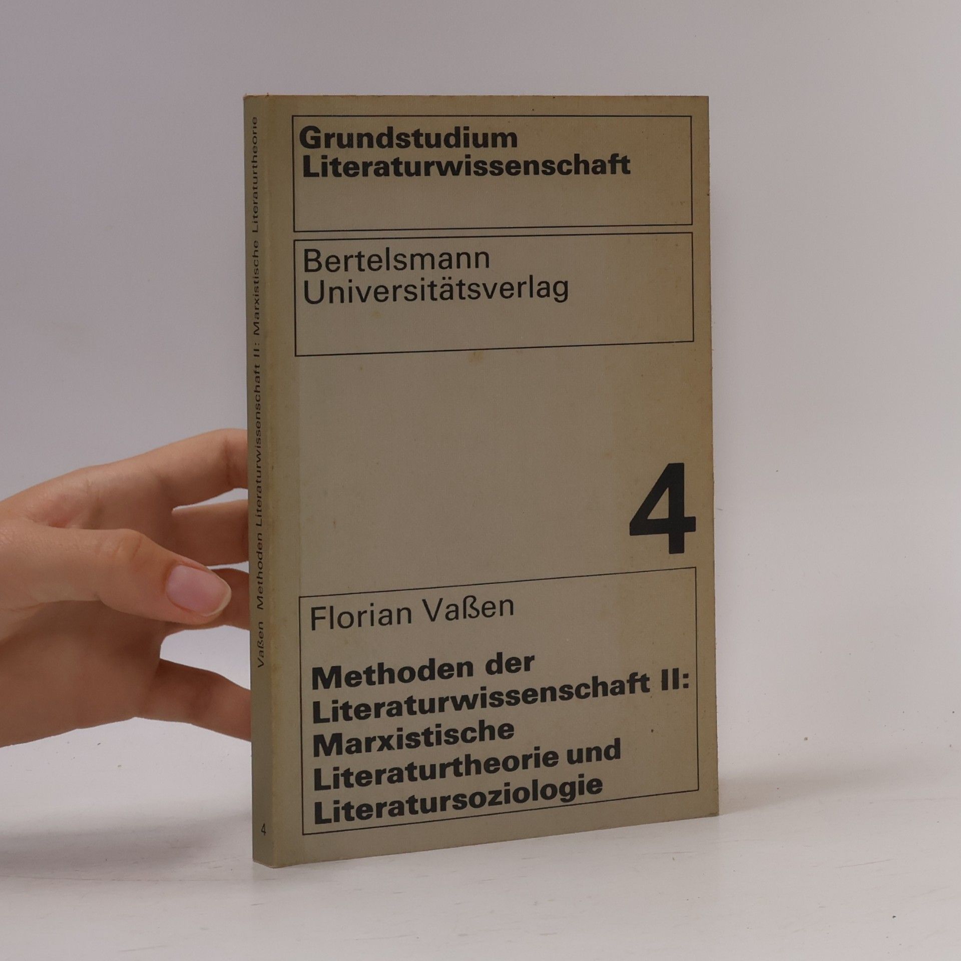 Florian Vassen Methoden der Literaturwissenschaft II.