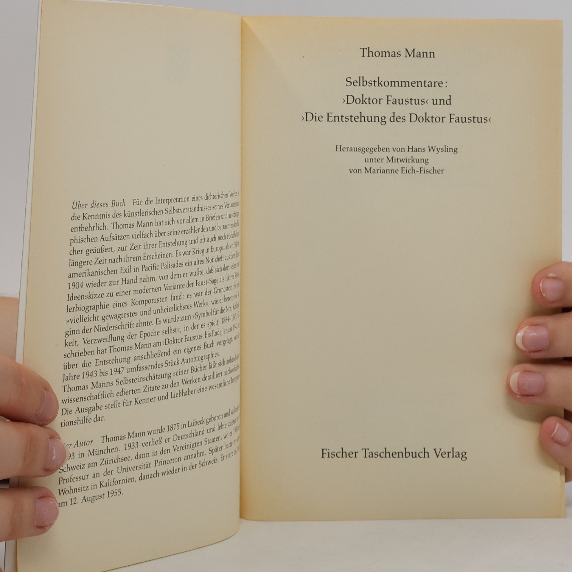 Thomas Mann Selbstkommentare
