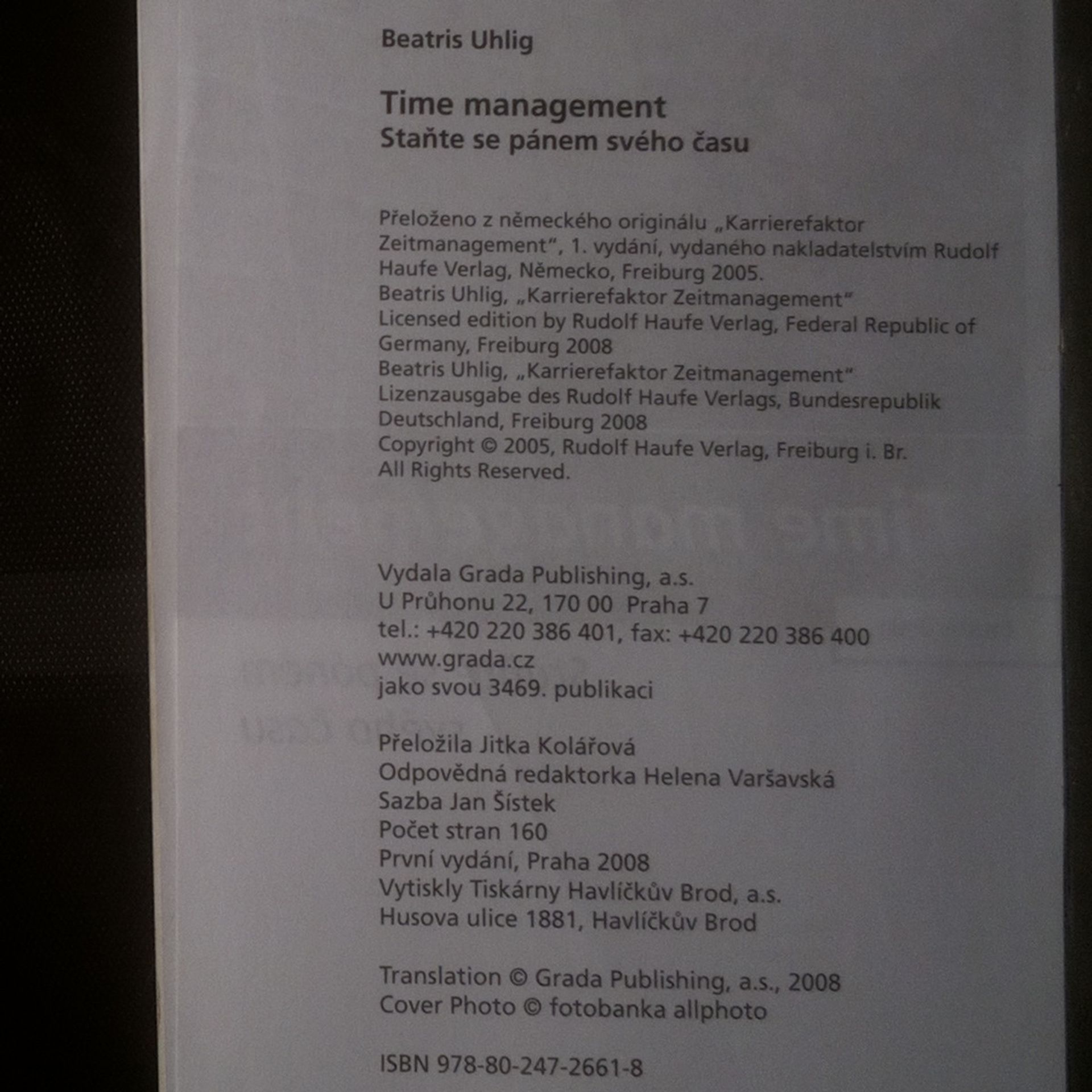 Beatris Uhlig Time Management. Staňte se pánem svého času