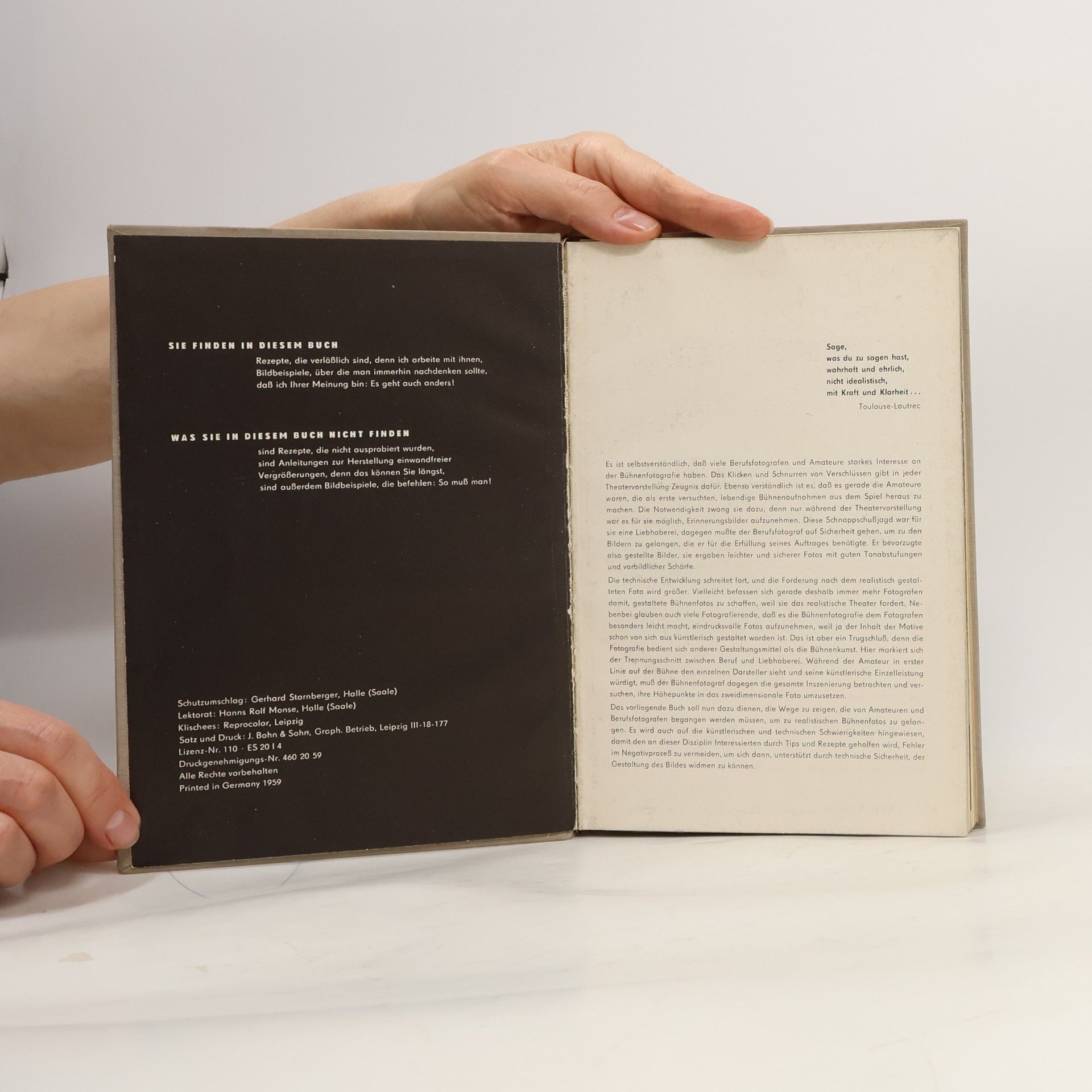 Gerhard Starnberger Bühnenfotografie. Gestaltung und Technik