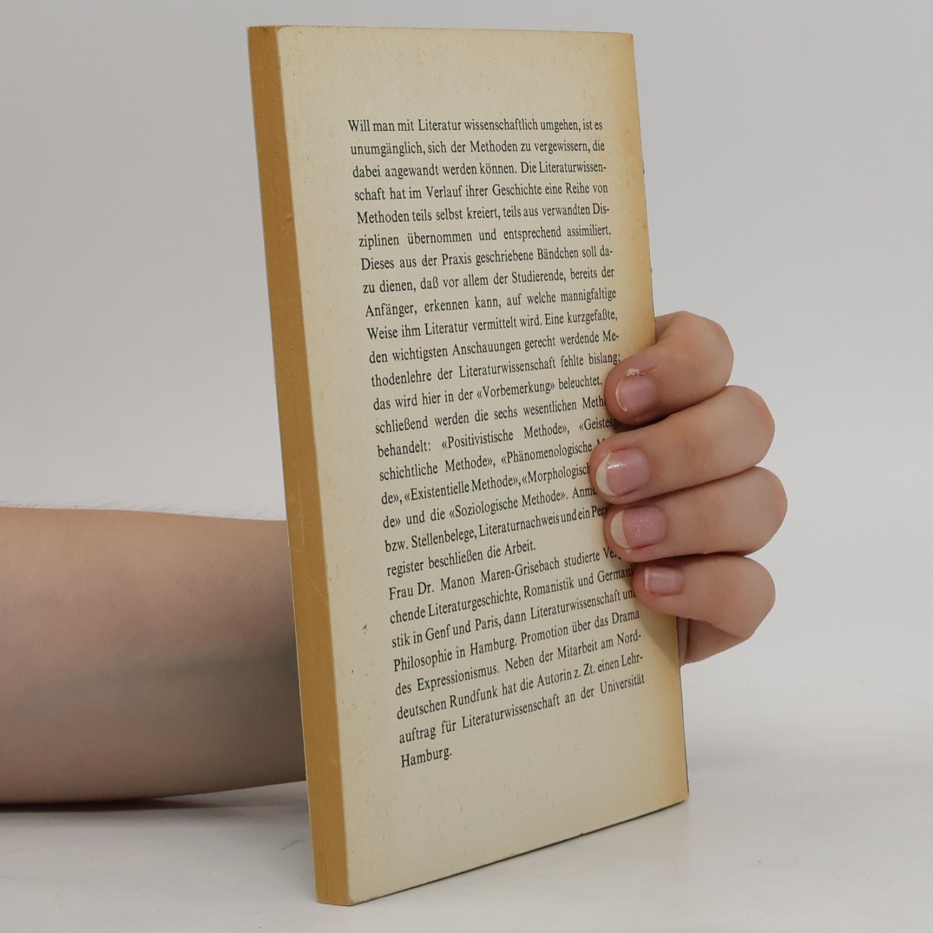 Manon Maren-Grisebach Methoden der Literaturwissenschaft