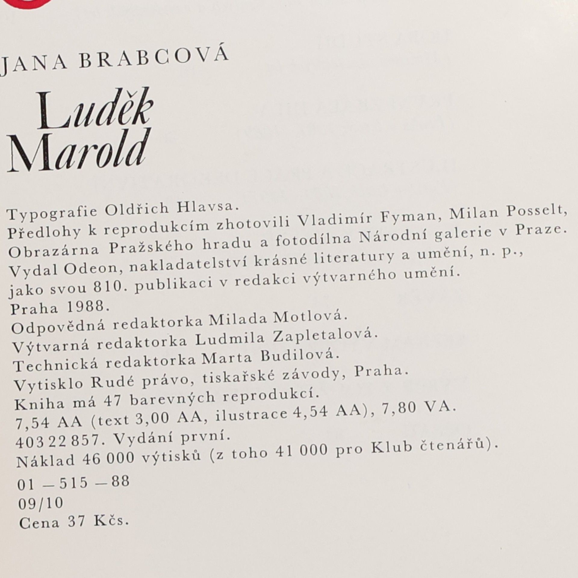Jana Brabcová Luděk Marold