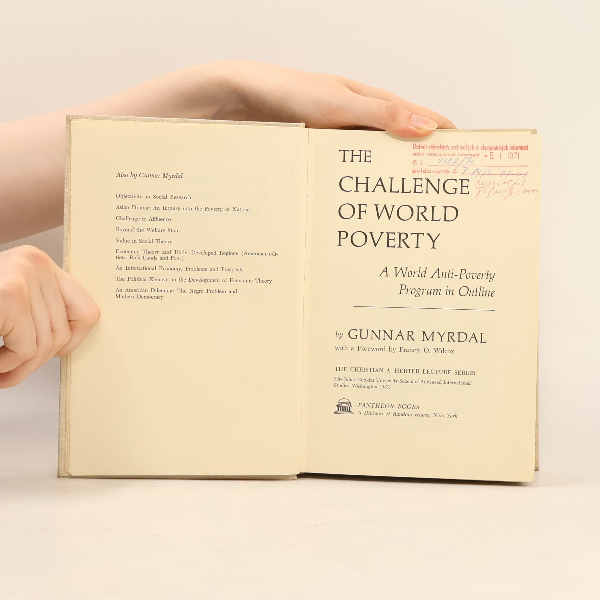 Gunnar Myrdal The Challenge of World Poverty