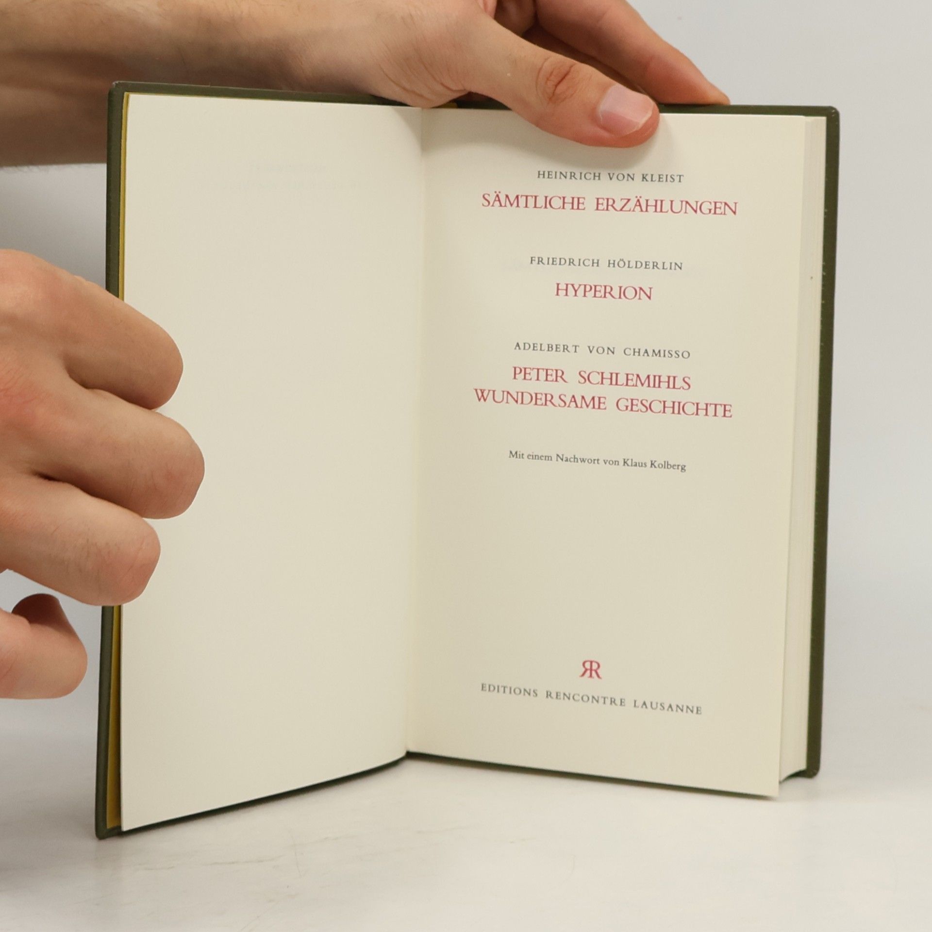 Heinrich von Kleist Sämtliche Erzählungen. Hyperion. Peter Schlemihls wundersame Geschichte