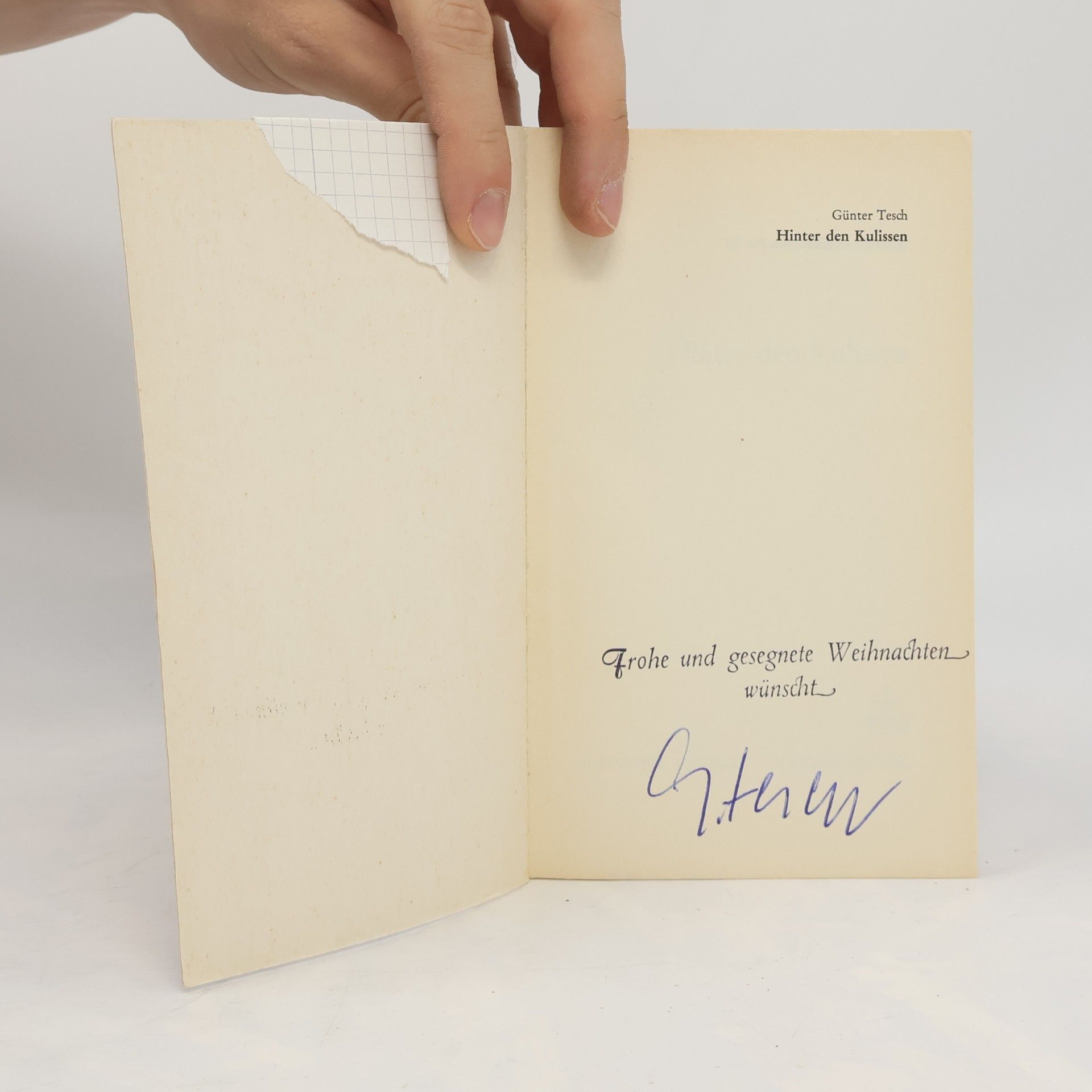 Günter Tesch Hinter und Kulissen