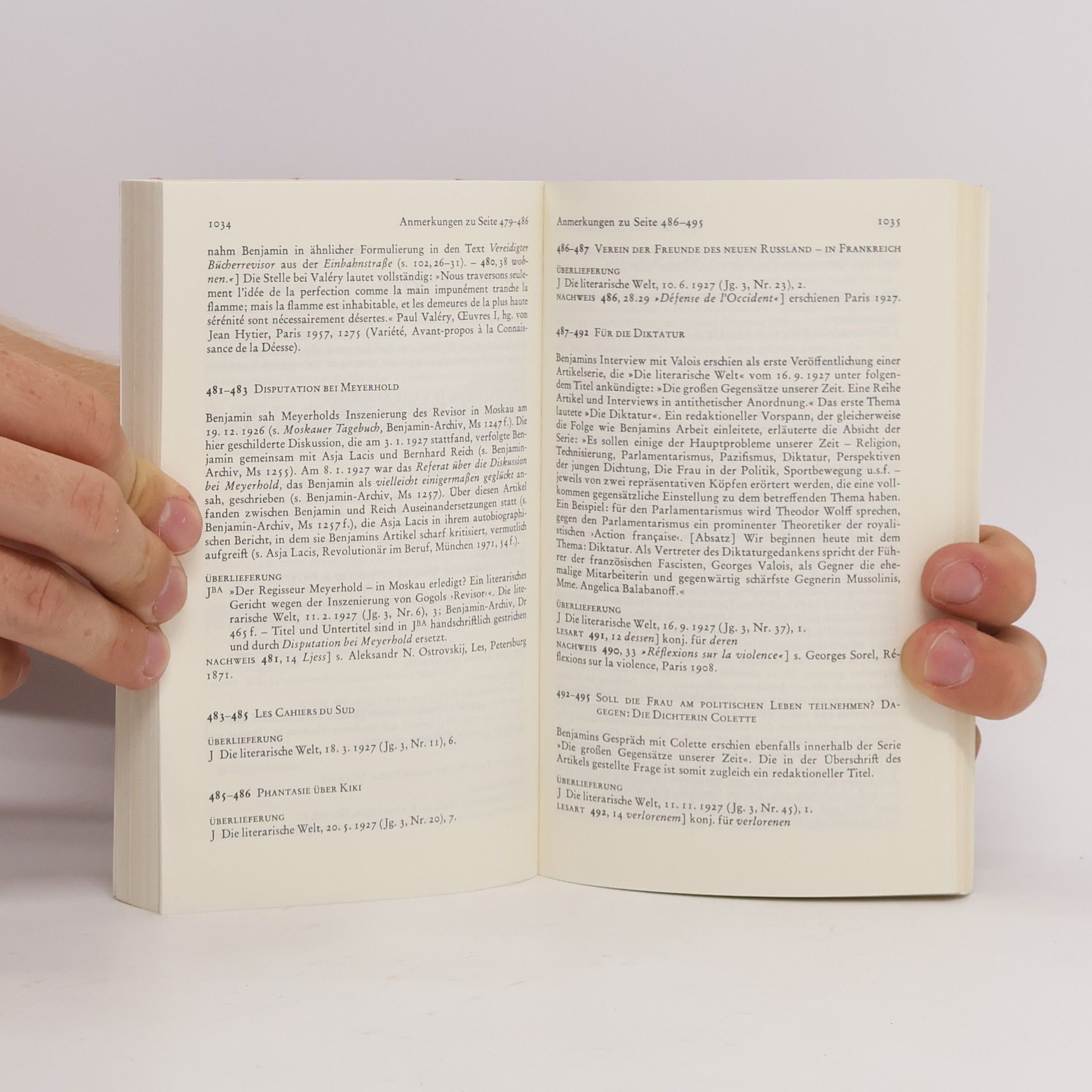 Walter Benjamin Gesammelte Schriften. Band IV.2