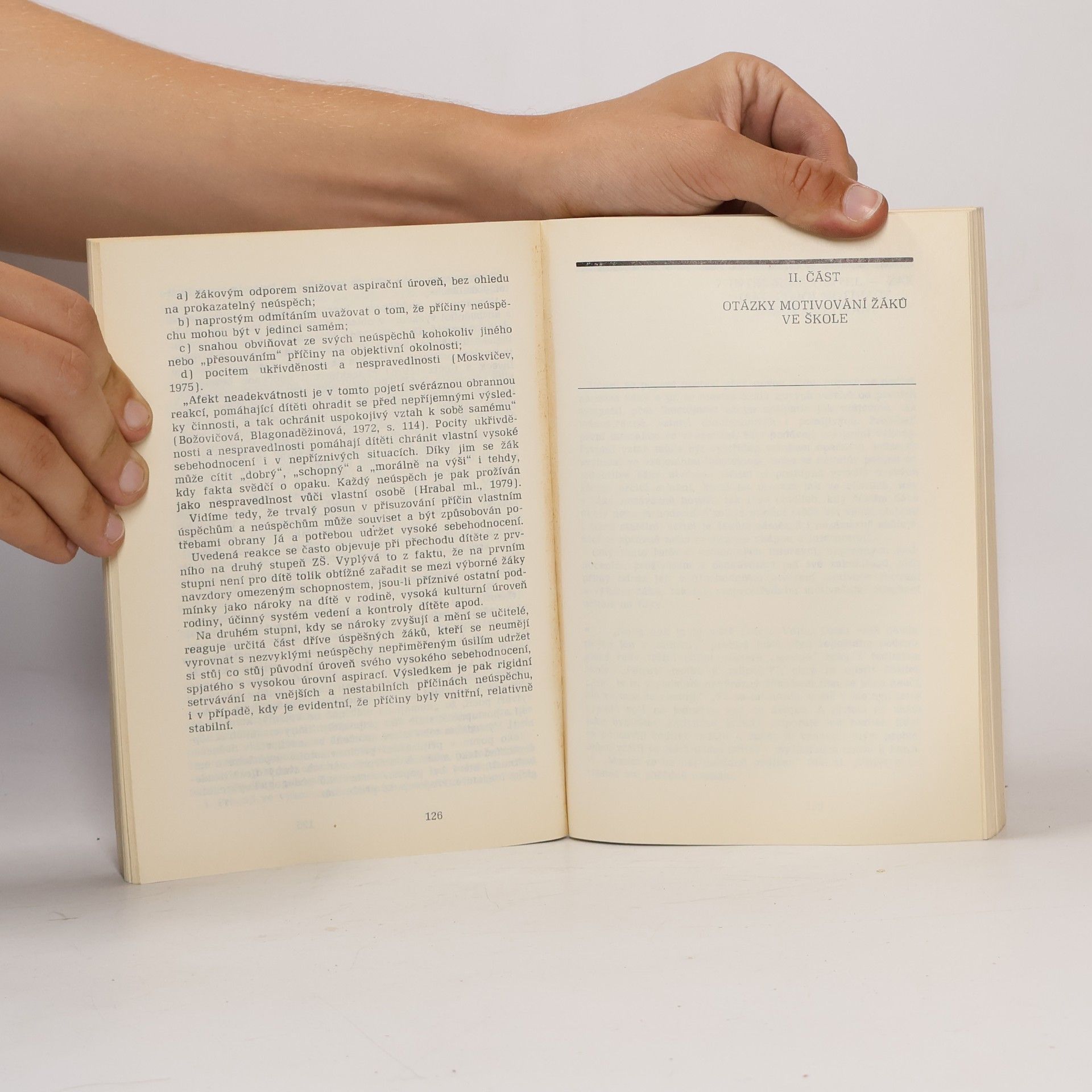 Vladimír Hrabal Psychologické otázky motivace ve škole