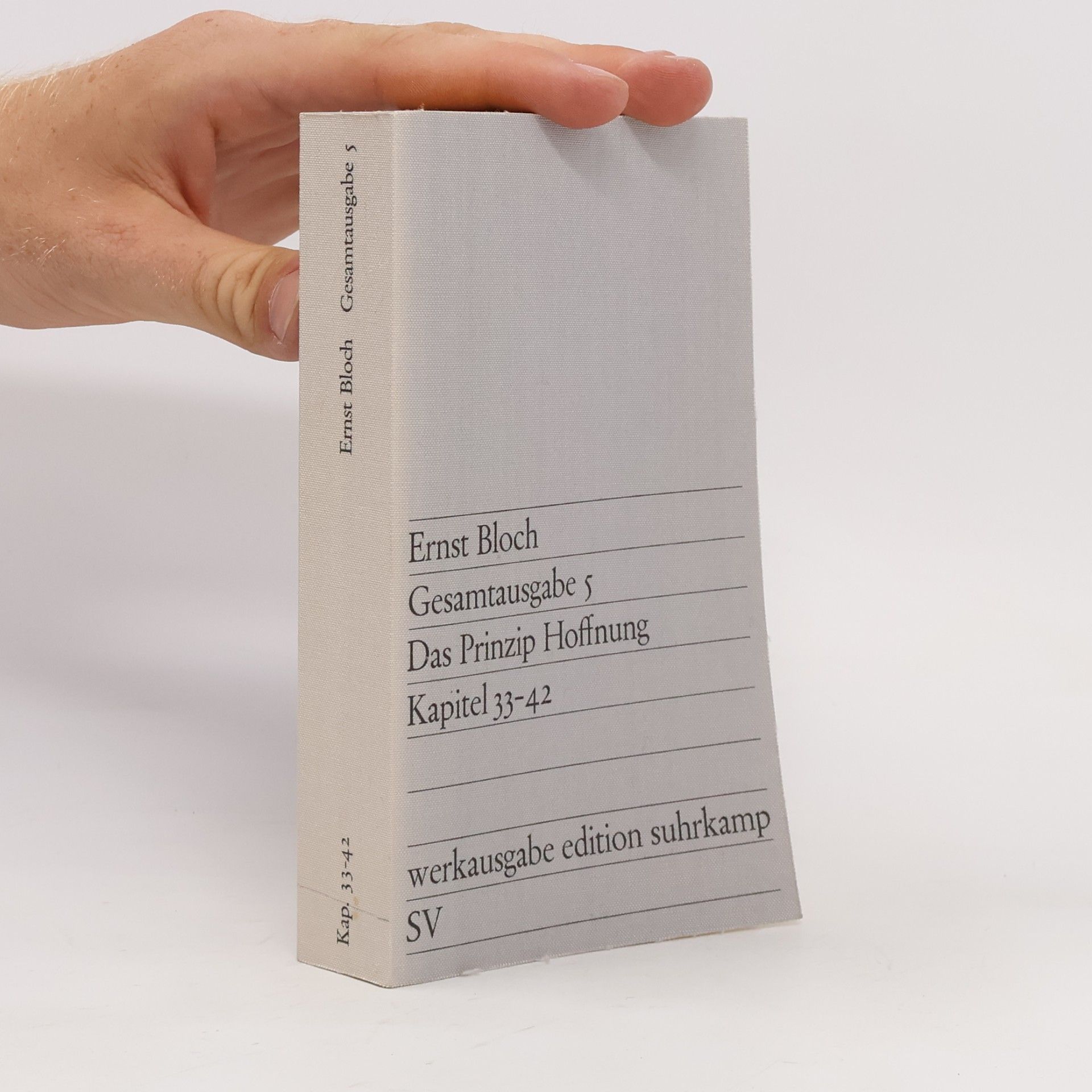 Ernst Bloch Gesamtausgabe 5. Das Prinzip Hoffnung. Kapitel 33-42