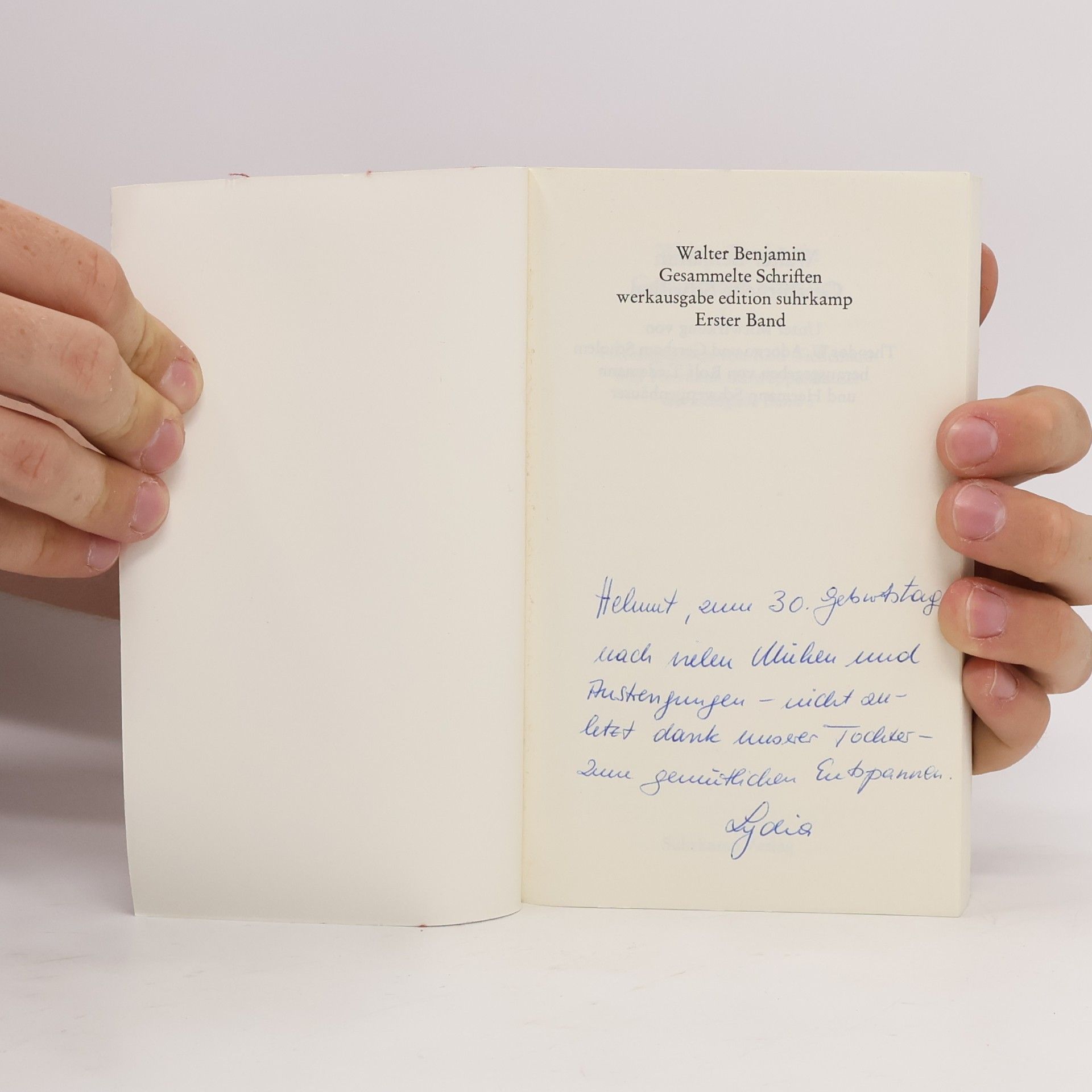 Walter Benjamin Gesammelte Schriften I.1