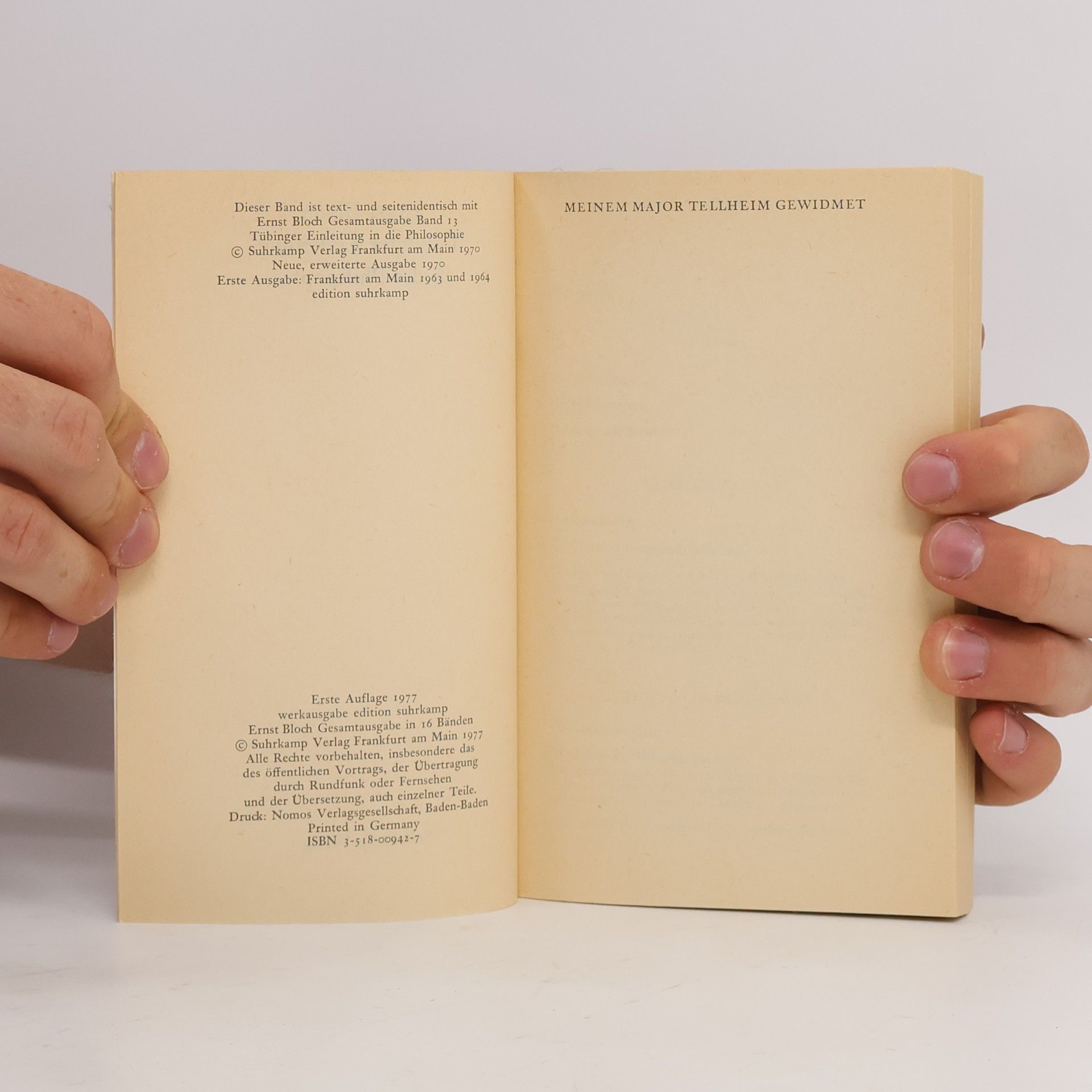 Ernst Bloch Gesamtausgabe 13 Tübinger Einleitung in die Philosophie