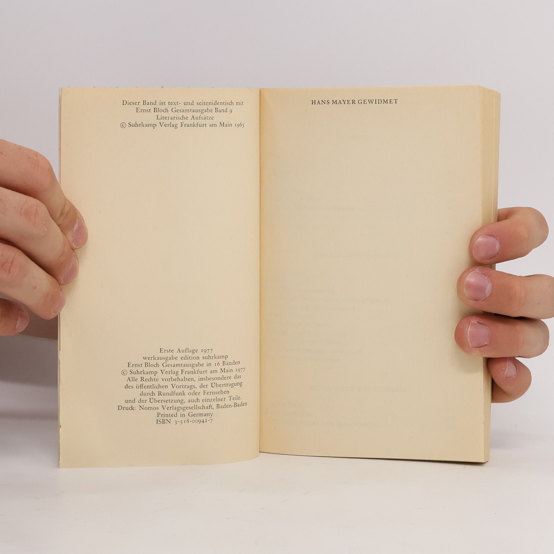 Ernst Bloch Gesamtausgabe 9. Literarische Aufsätze