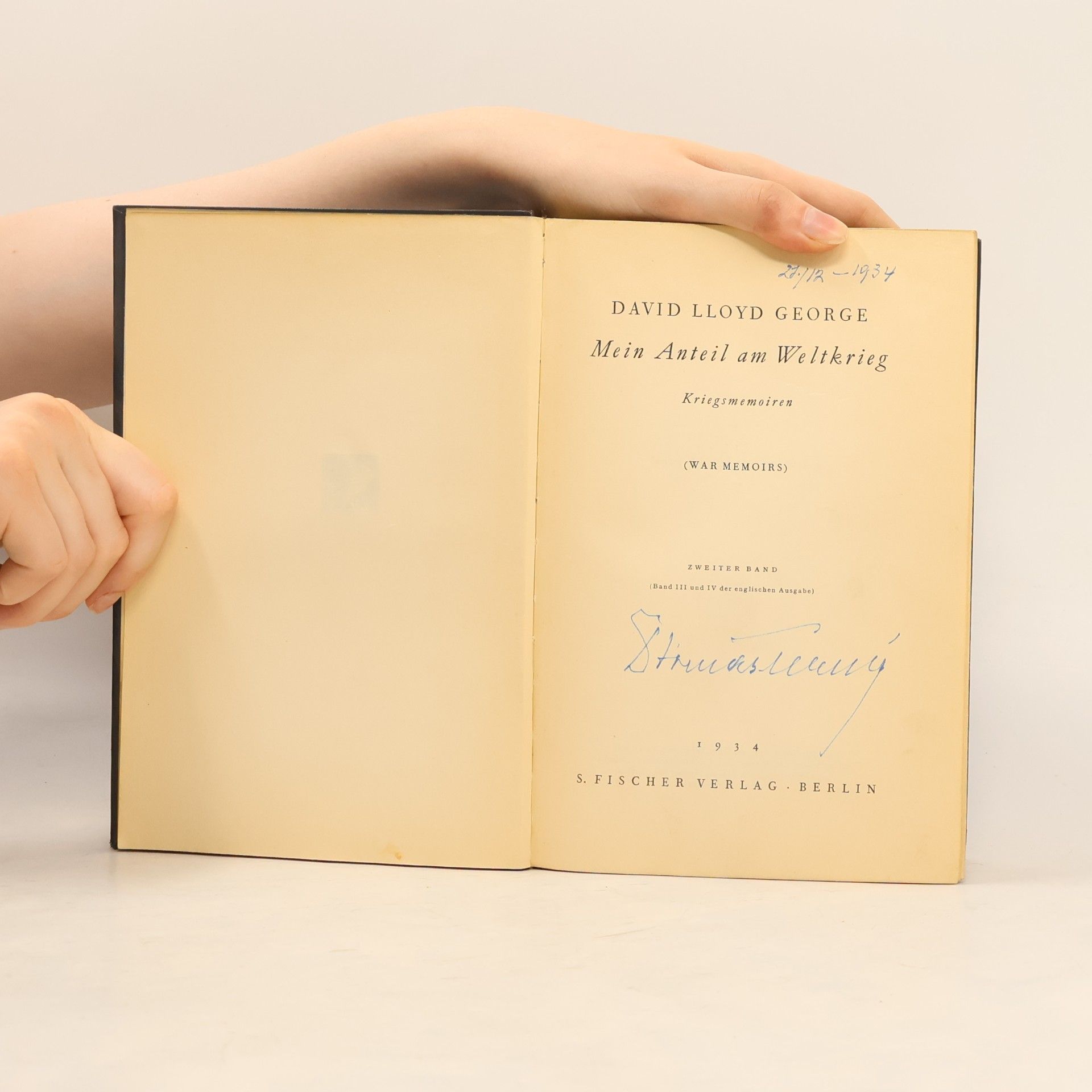 David Lloyd George Mein Anteil am Weltkriege