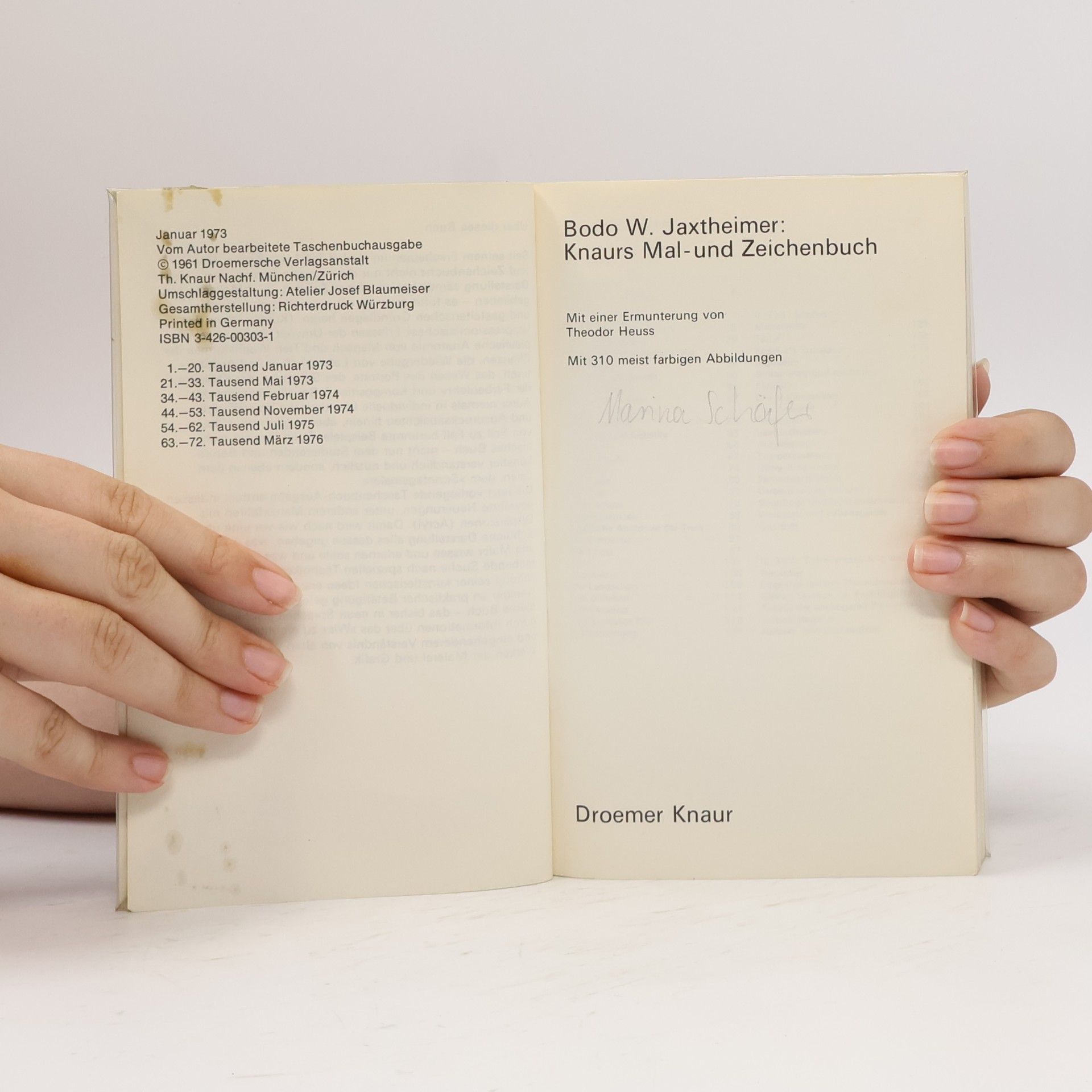 Bodo W. Jaxtheimer Knaurs Mal- und Zeichenbuch