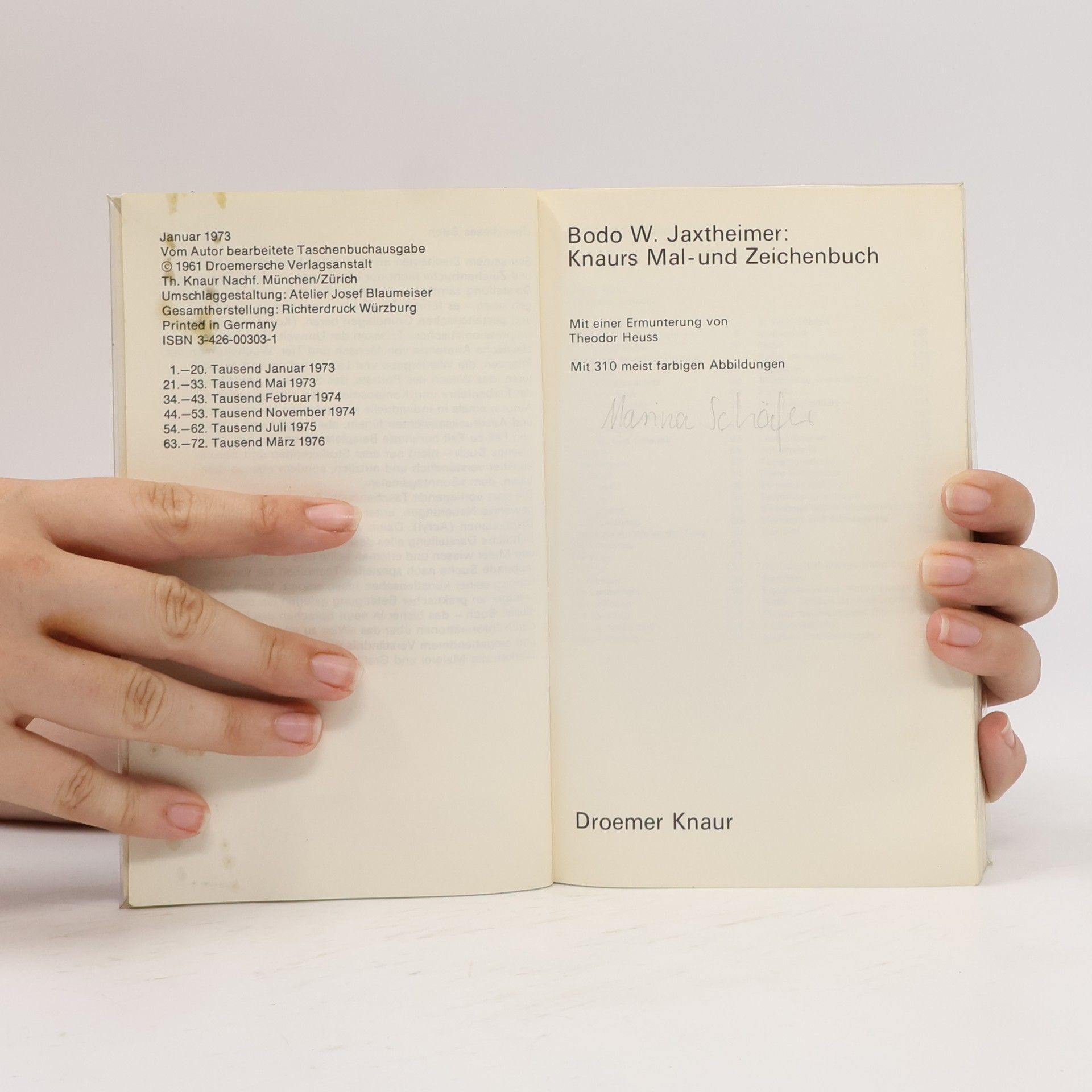 Bodo W. Jaxtheimer Knaurs Mal- und Zeichenbuch