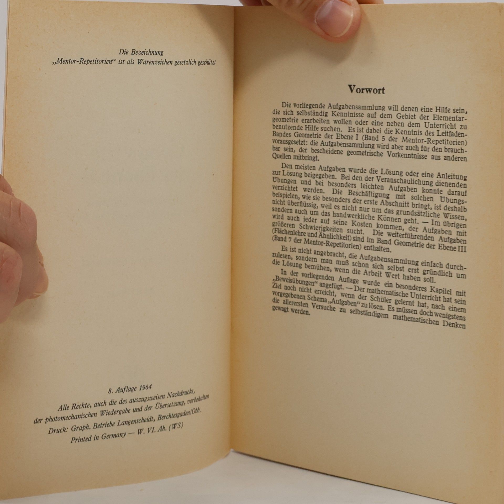 Autorenkollektiv Mentorrepetitorien  6. Geometrie der Ebene II.