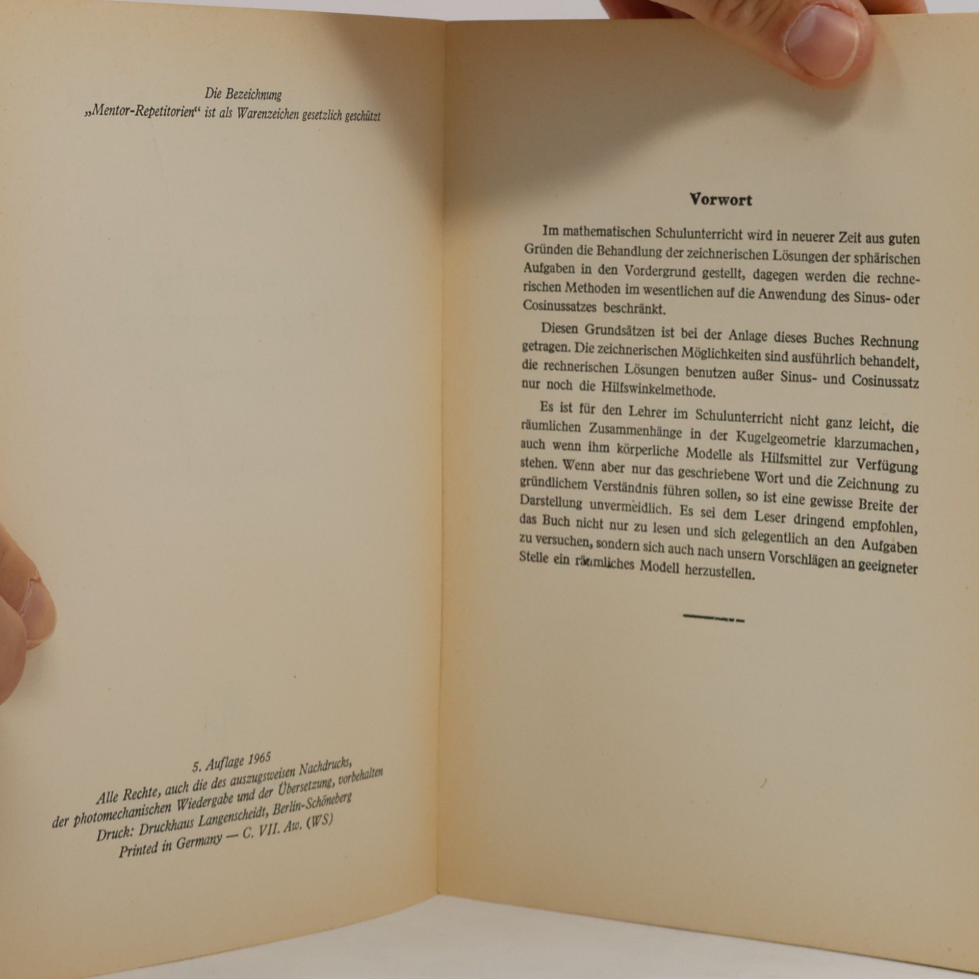 Kolektív autorov  Mentor-Repetitorien 16. Sphärische Trigonometrie