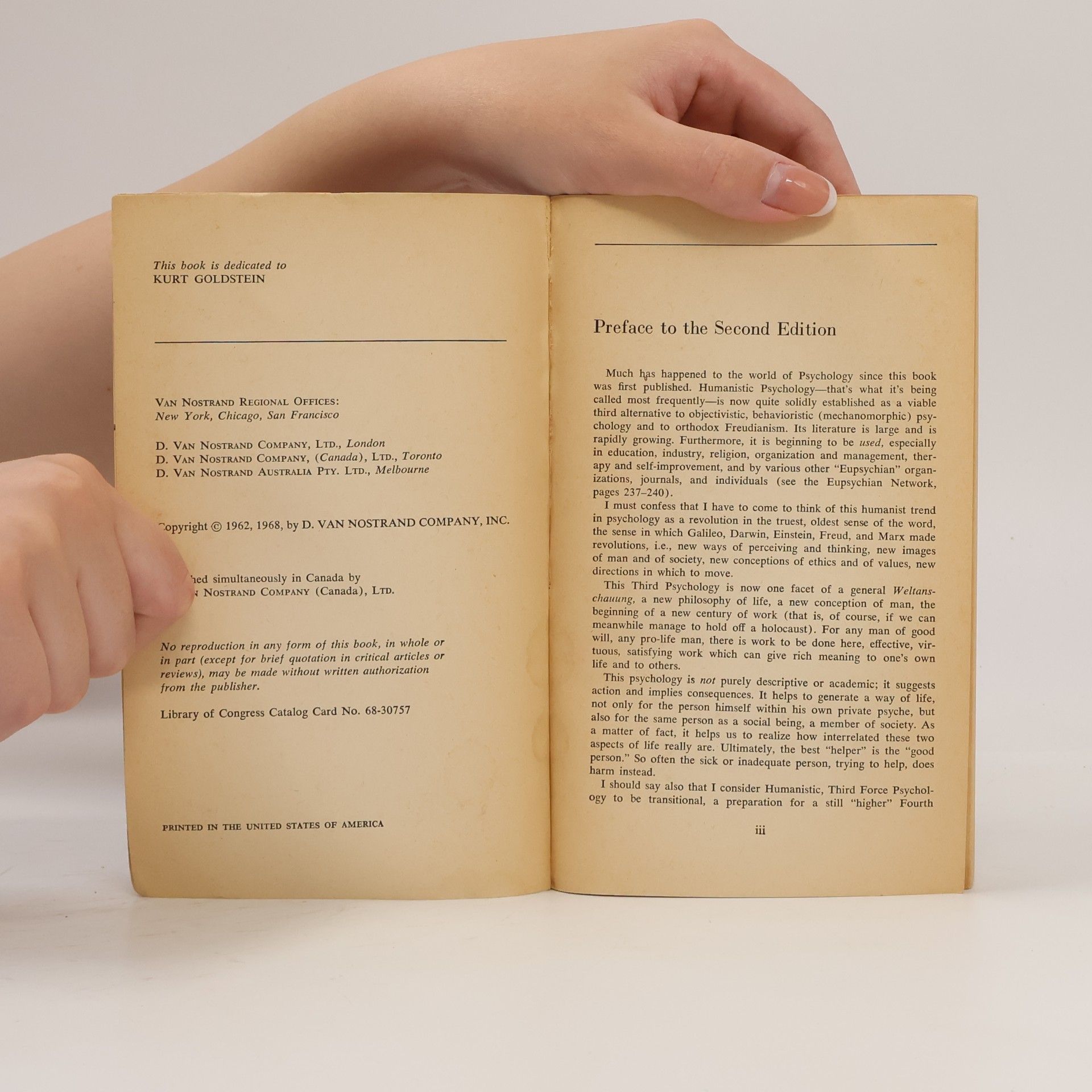 Abraham Harold Maslow Psychologie des Seins. Ein Entwurt