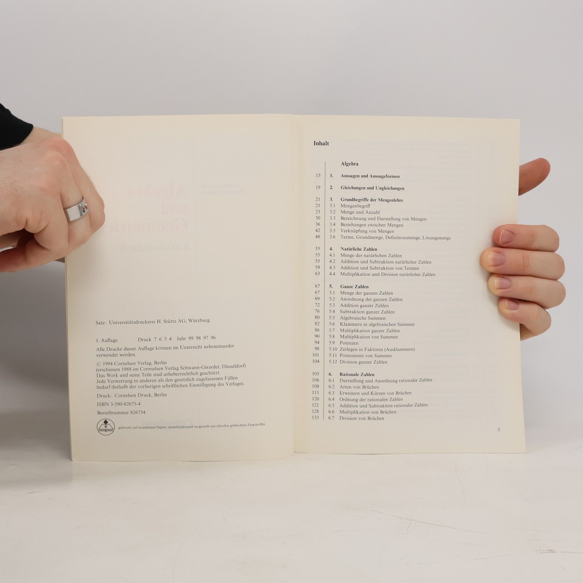 Bernhard Gaida Algebra und Geometrie, Kurzausgabe B, Schülerbuch