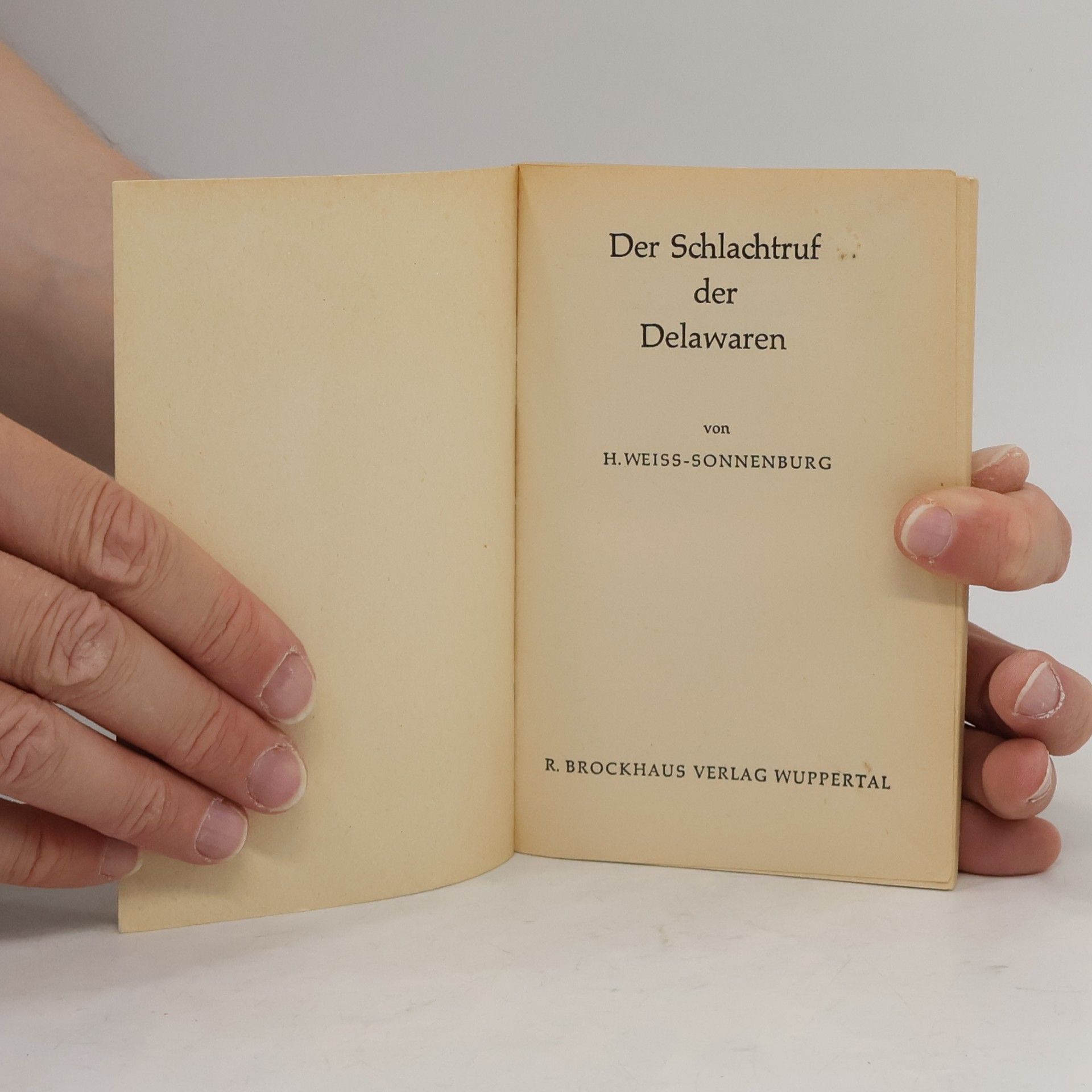 Hedwig Weiss-Sonnenburg Des Schlachtruf der Delawaren