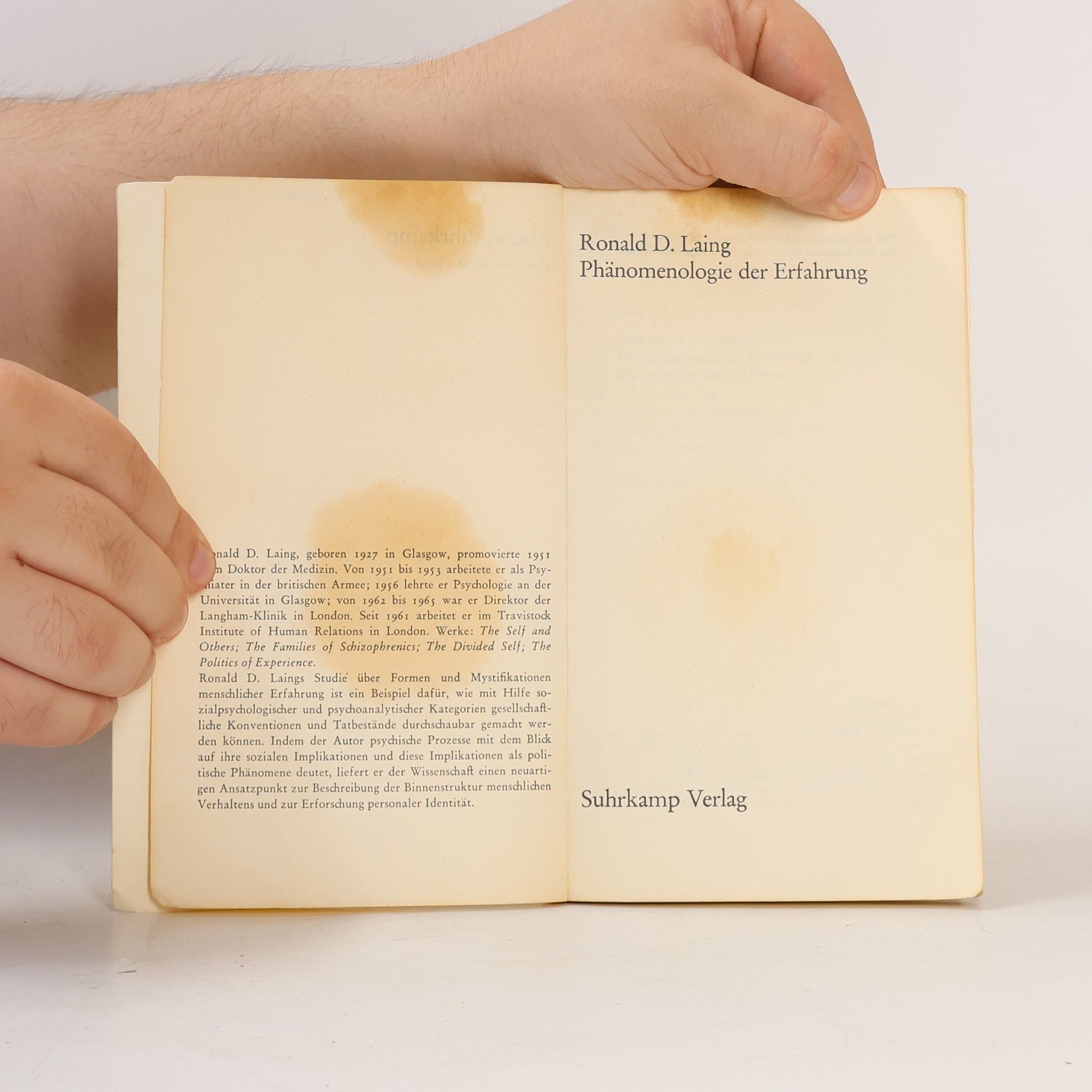 Ronald D. Laing Phänomenologie der Erfahrung