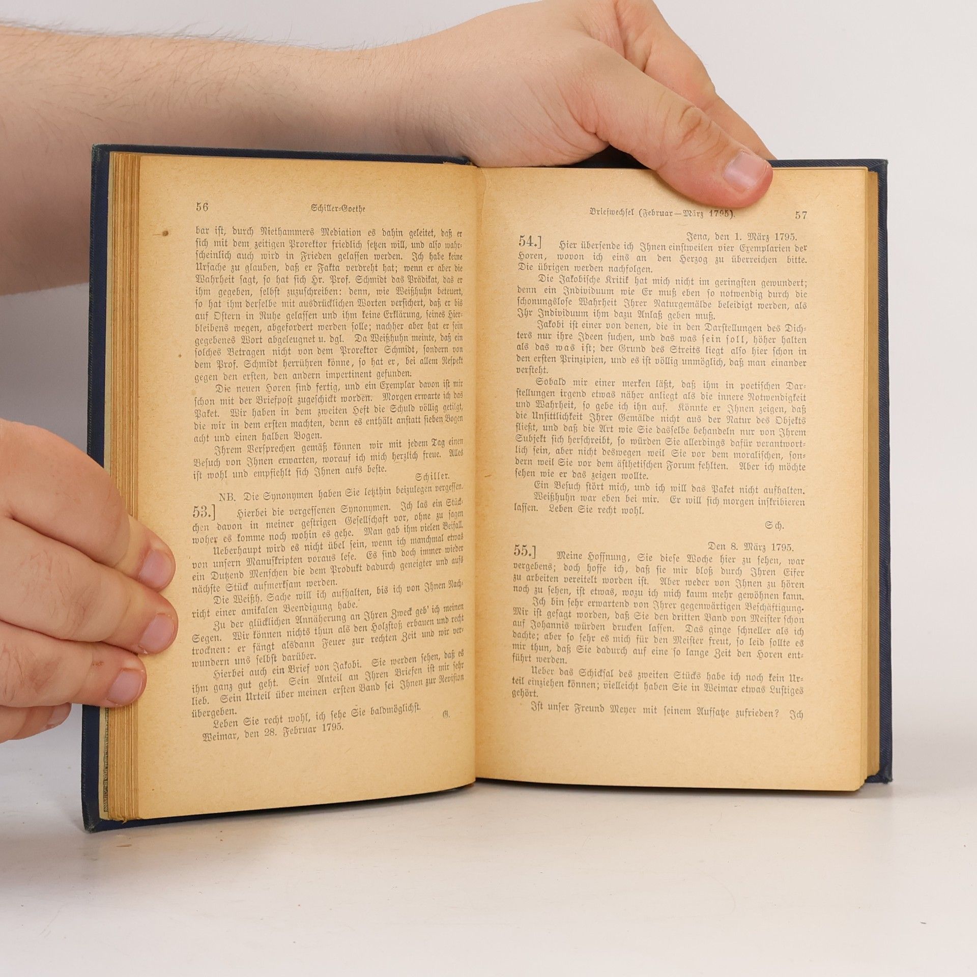Friedrich Schiller Briefwechsel zwischen Schiller und Goethe in den Jahren 1794 bis 1805. 1.