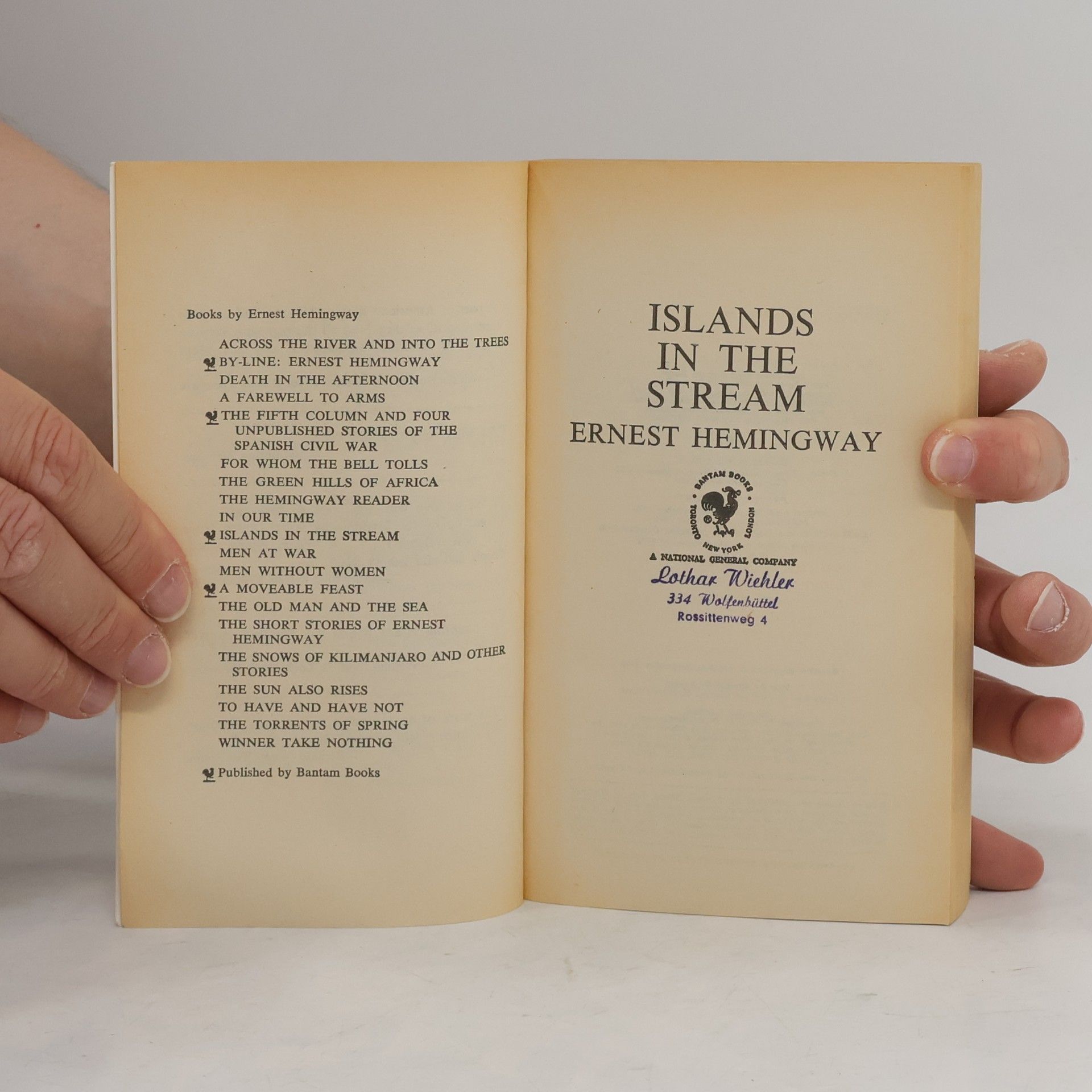 Ernest Hemingway Islands in the Stream