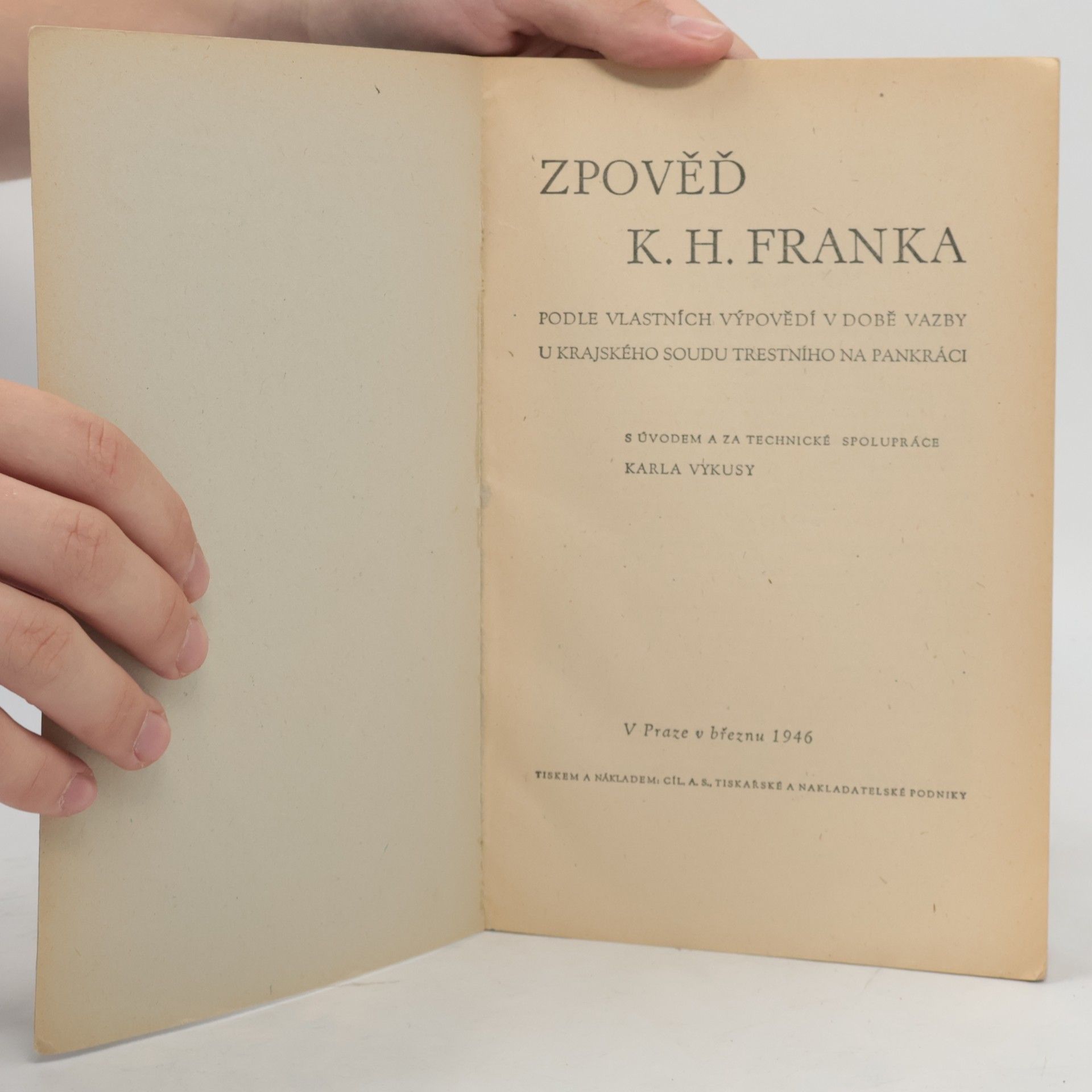 Karl Hermann Frank Zpověď K.H. Franka