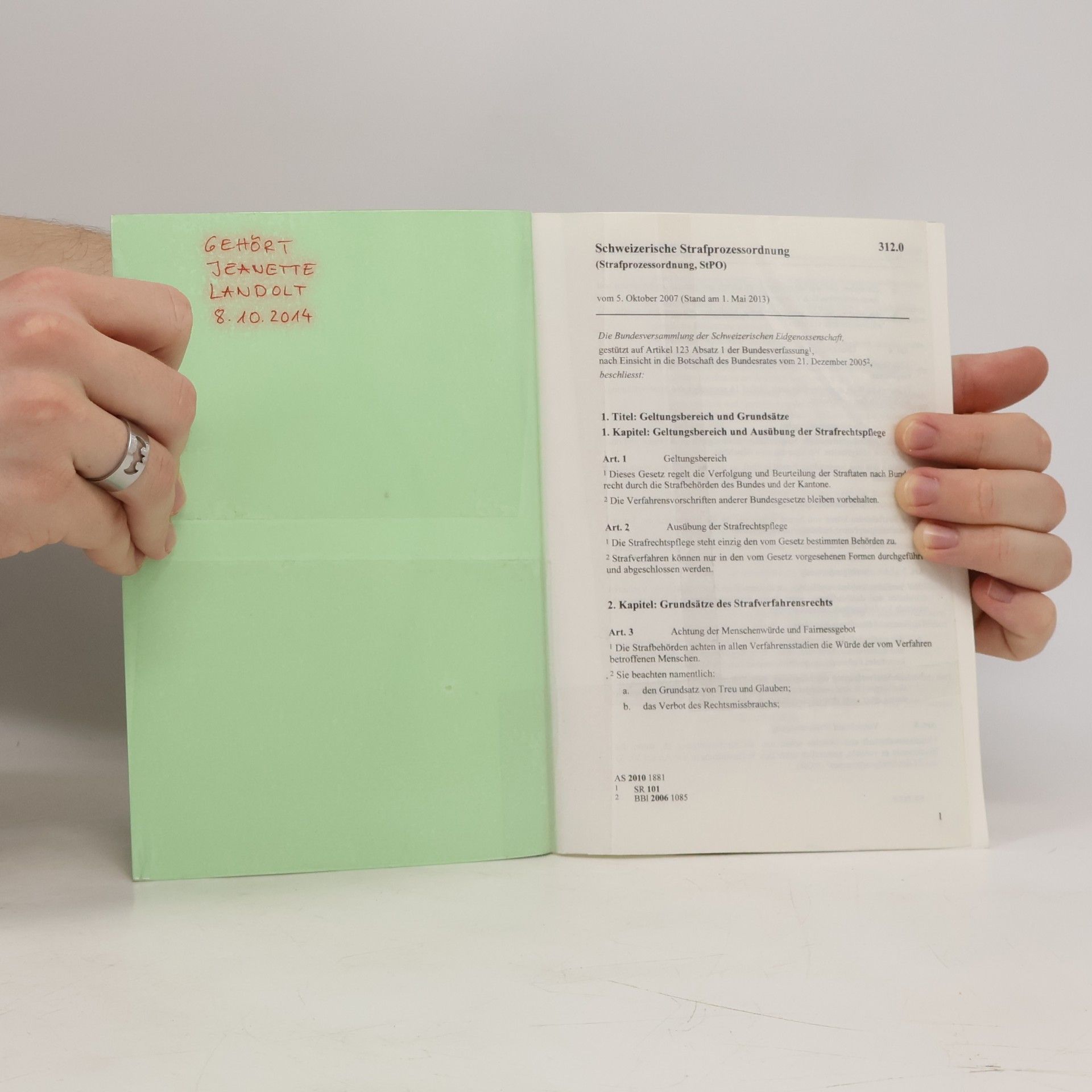 Various authors Schweizerische Strafprozessordnung
