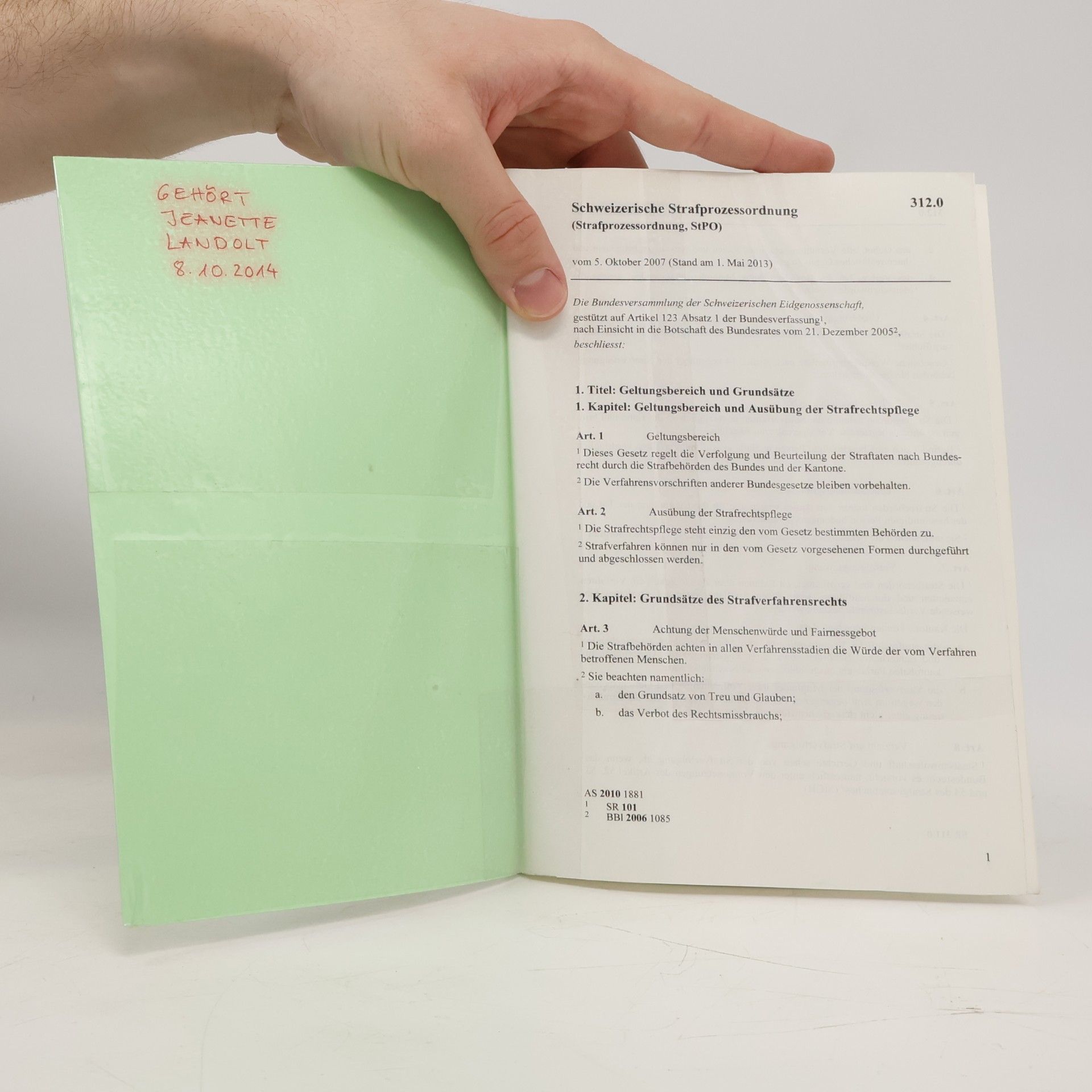 Various authors Schweizerische Strafprozessordnung