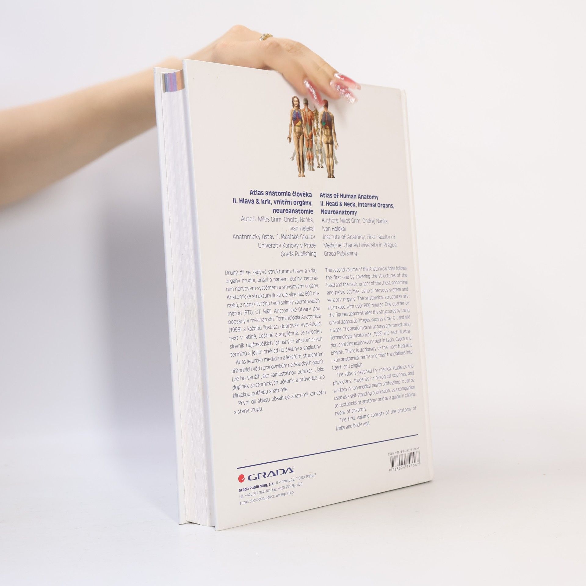 Ondřej Naňka Atlas anatomie člověka II. - Hlava a krk, vnitřní orgány, neuroanatomie
