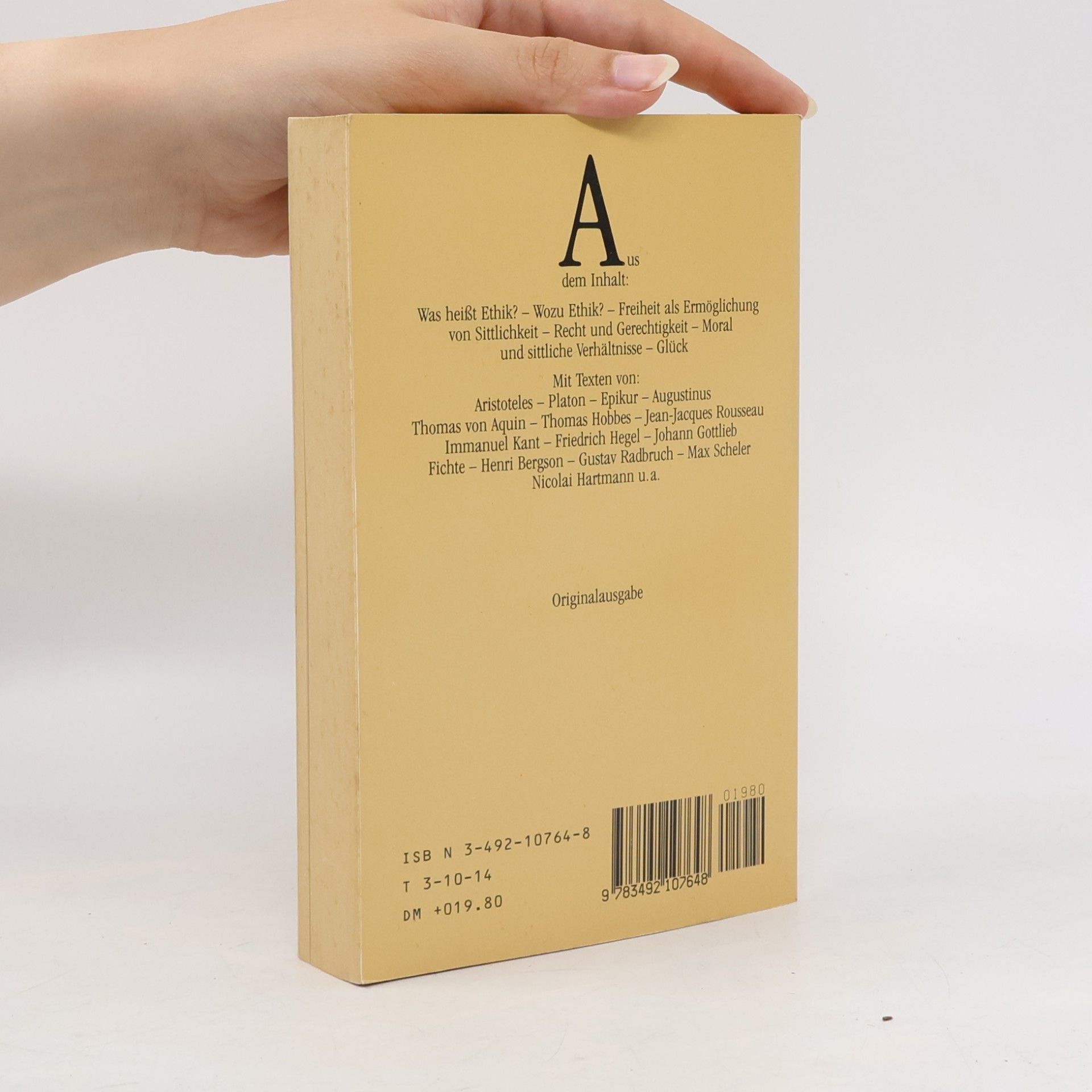 Robert Spaemann Ethik-Lesebuch