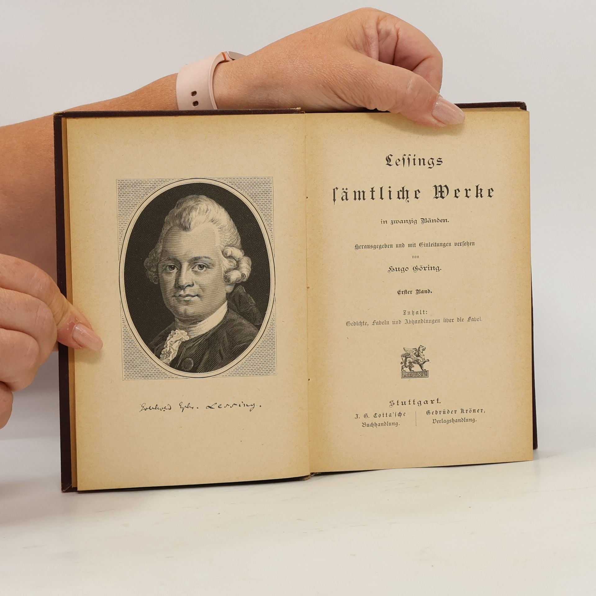 Gotthold Ephraim Lessing Lessings sämtliche Werke 1.