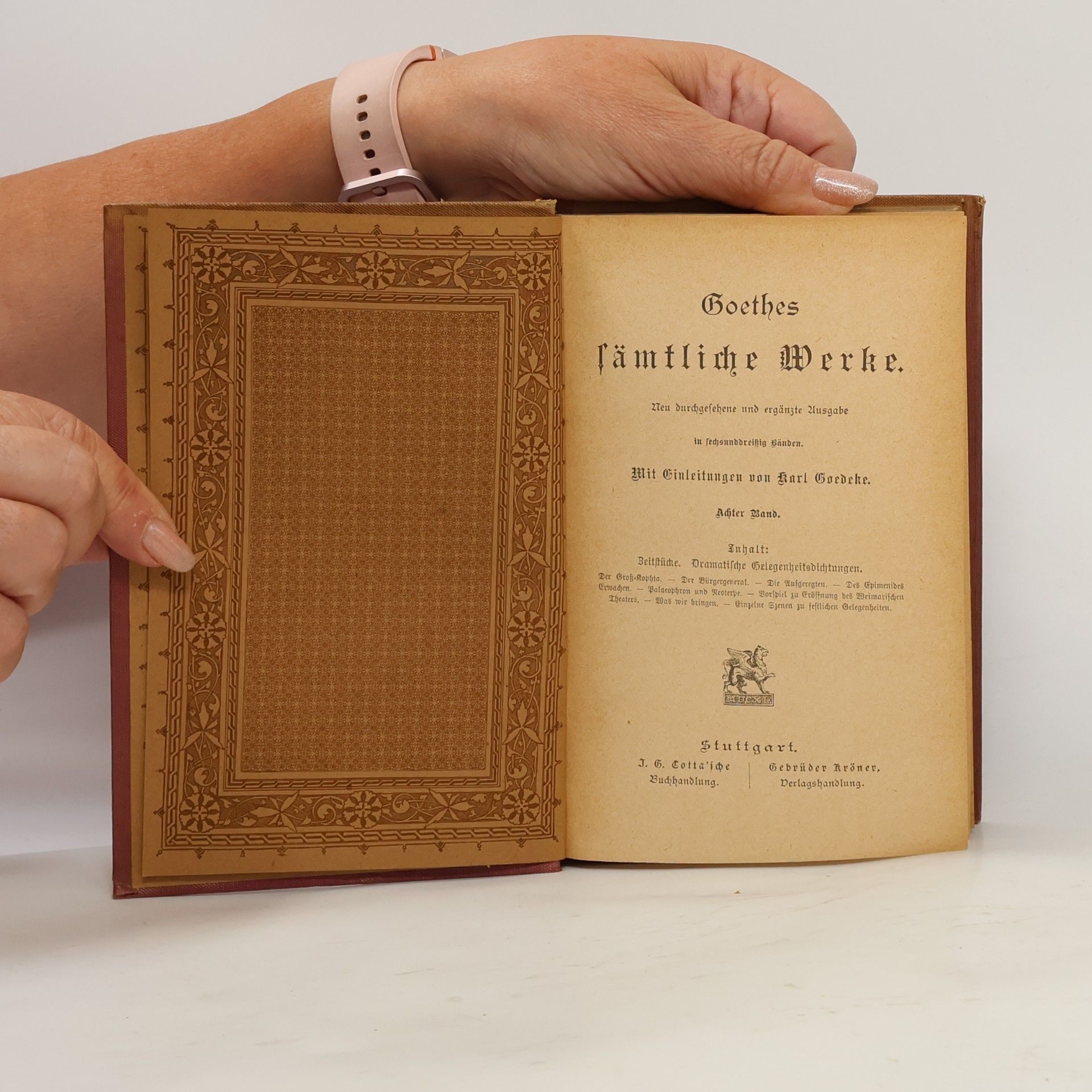 Johann Wolfgang von Goethe Goethes Sämtliche Werke 8