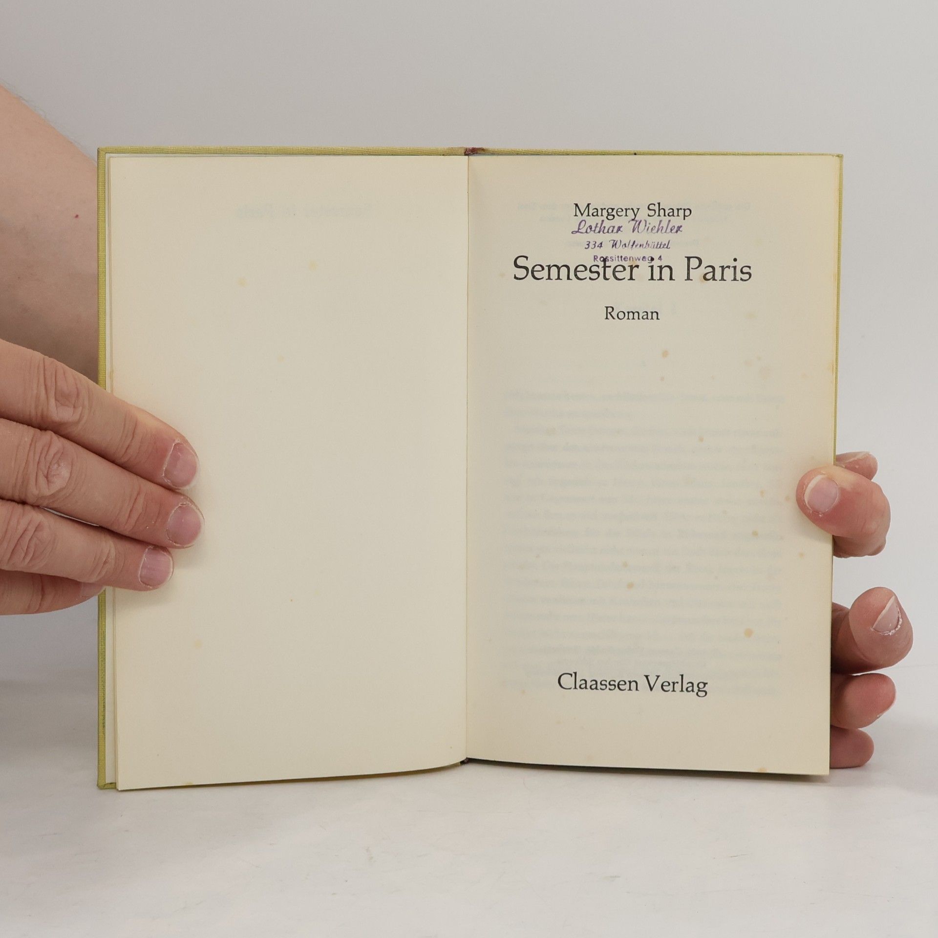 Margery Sharp Semester in Paris