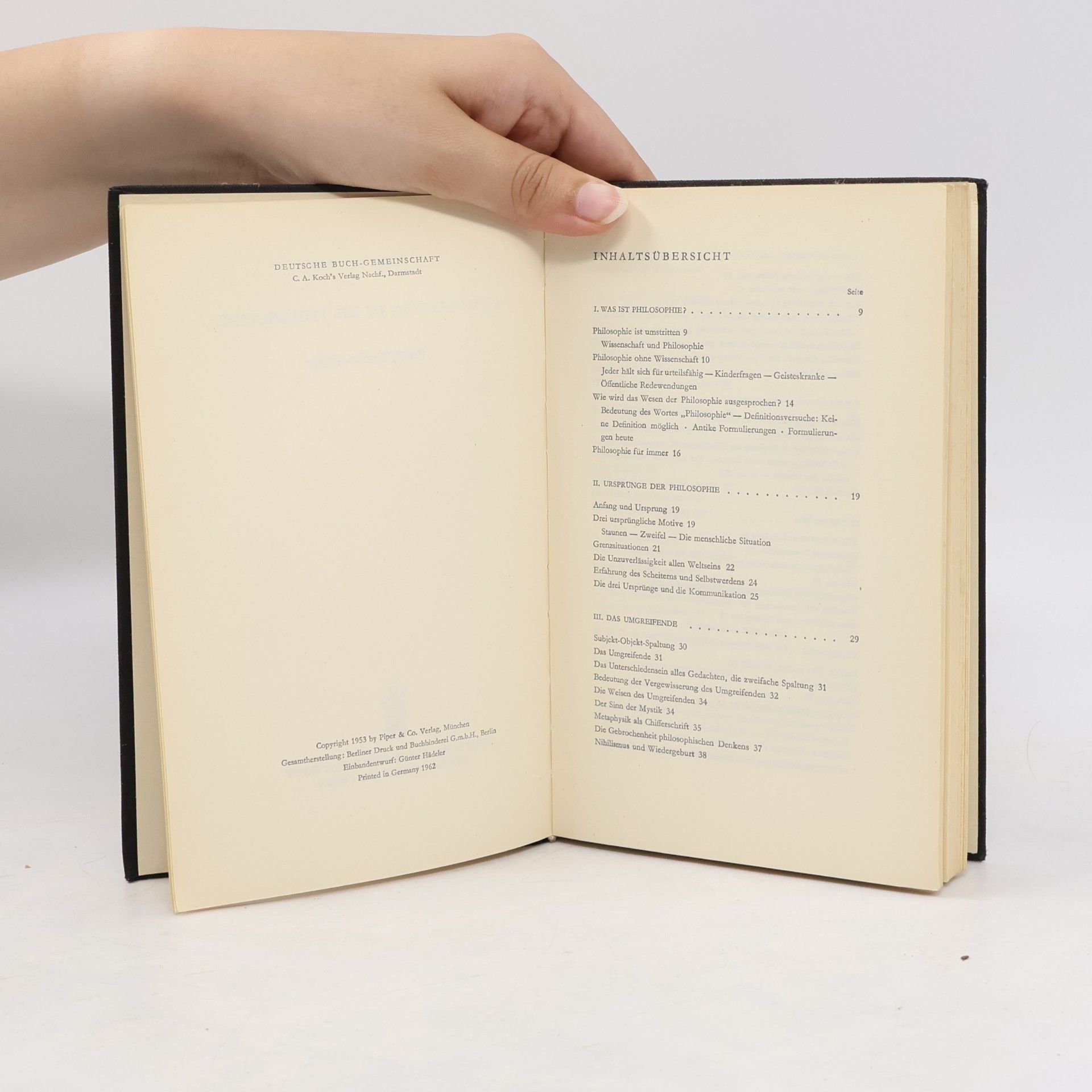 Karl Jaspers Einführung in die Philosophie