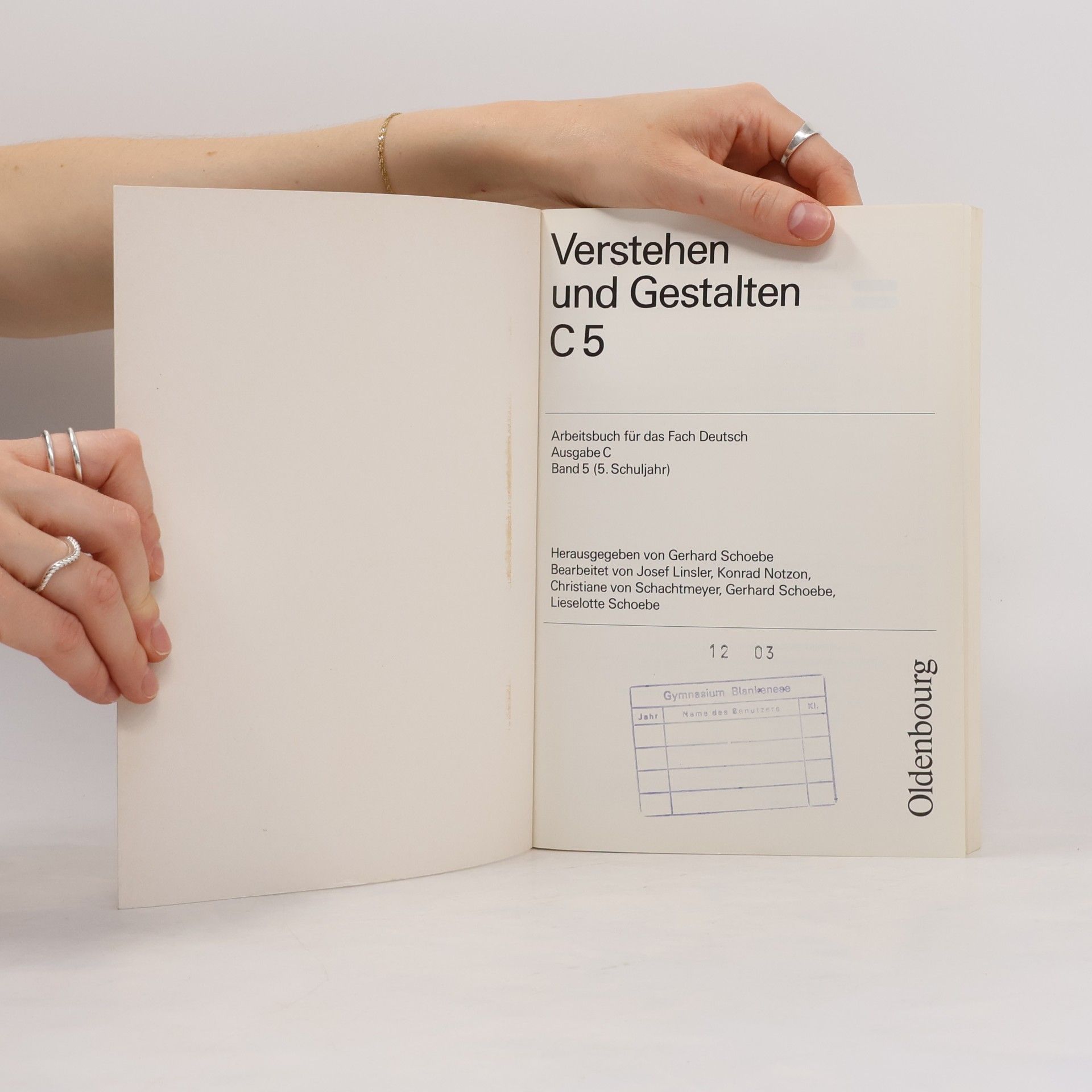 Christiane von Schachtmeyer Ausgabe C - 5: Verstehen und Gestalten