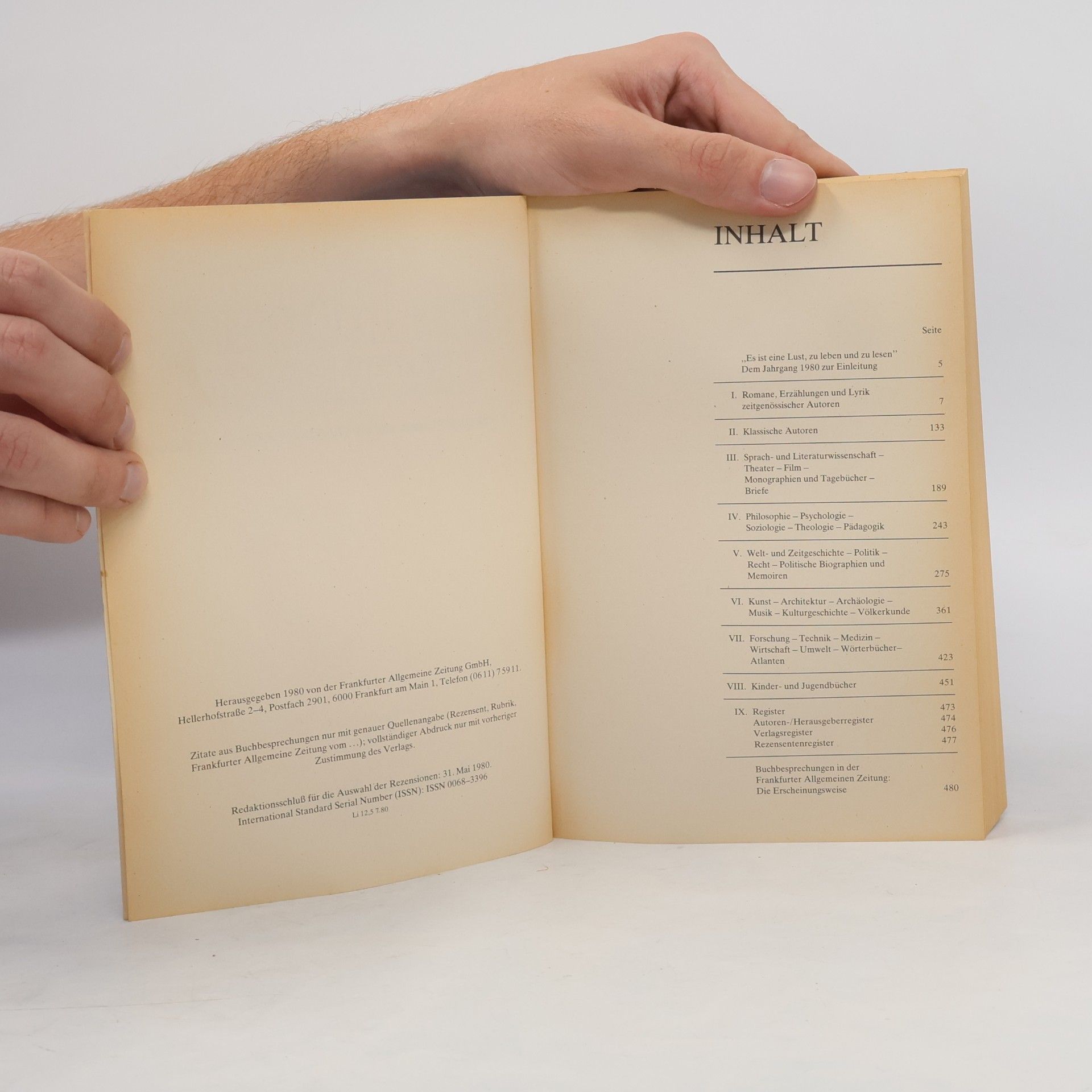 Autorenkollektiv Ein Bücher-Tagebuch 1980