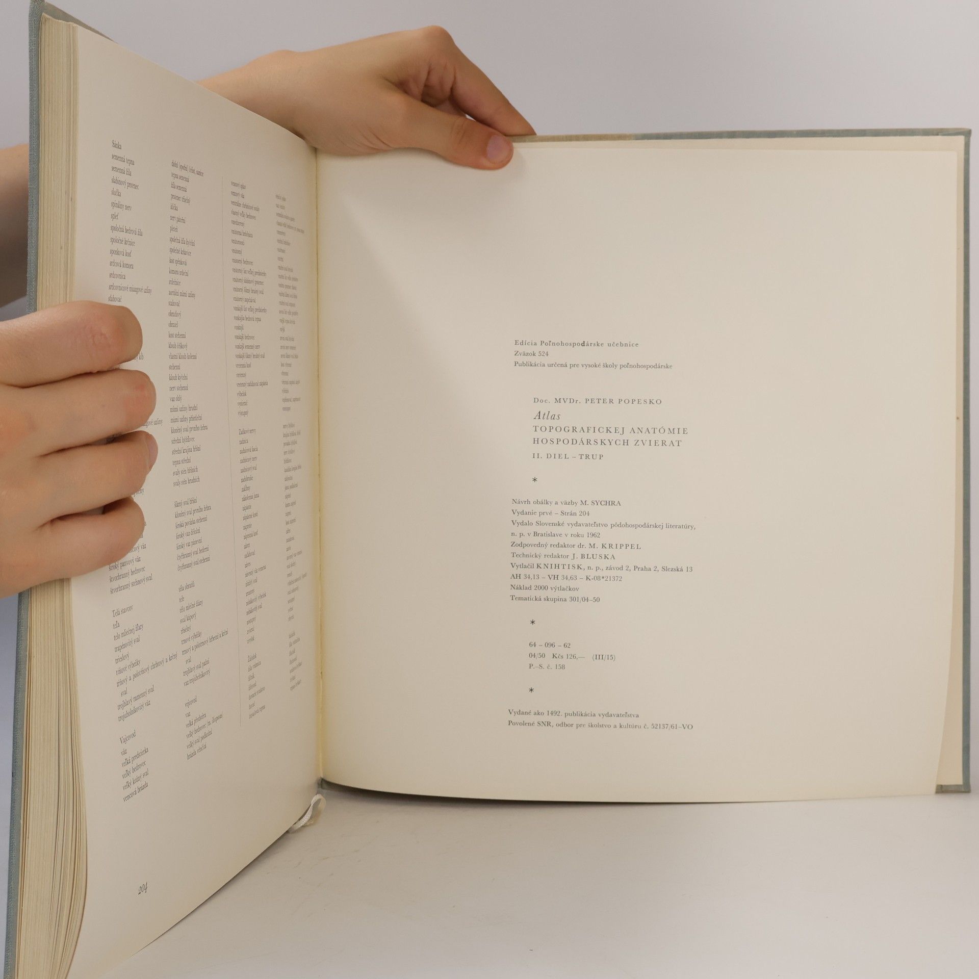 Peter Popesko Atlas topografickej anatómie hospodárskych zvierat II