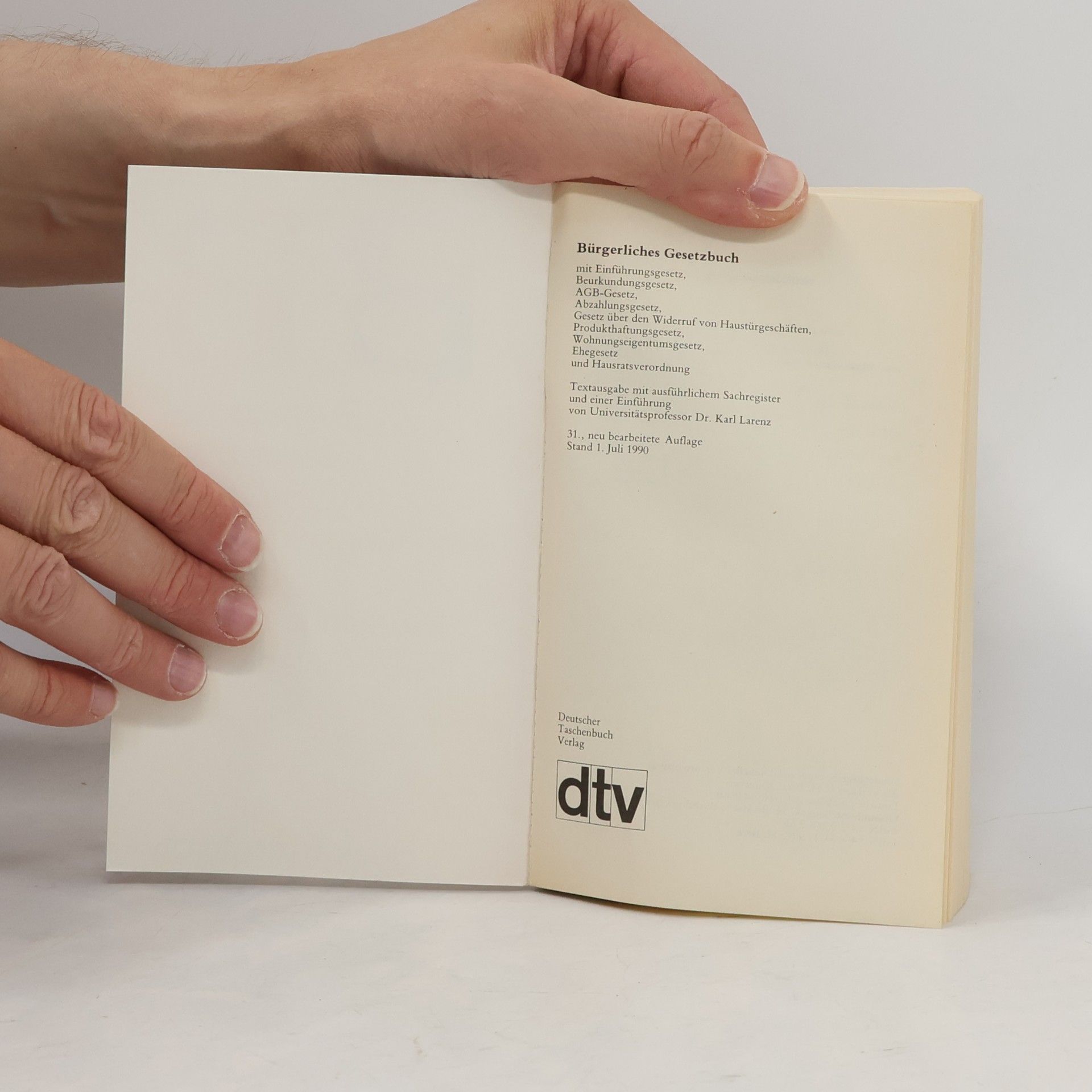 Various authors Bürgerliches Gesetzbuch 31