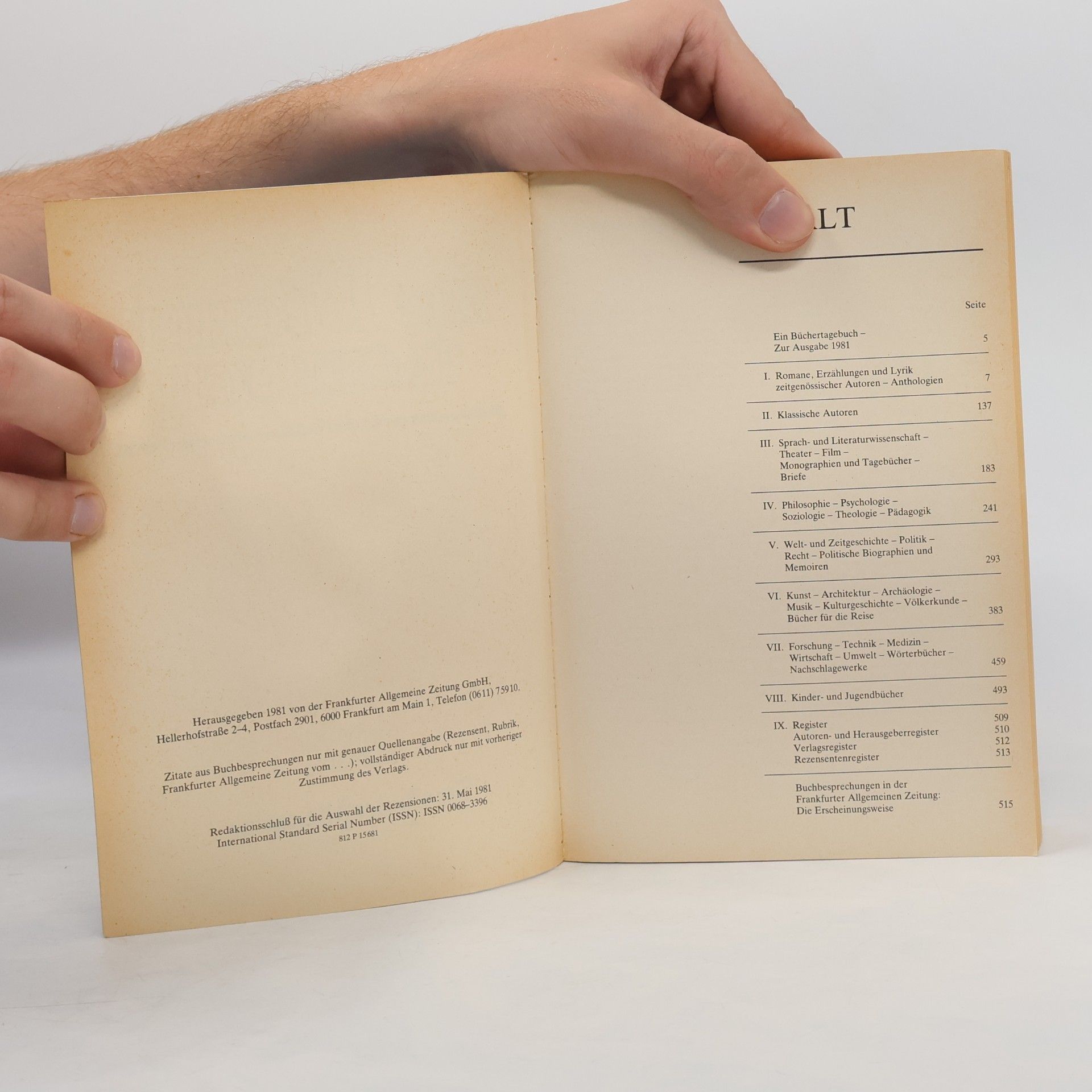 Kolektiv autorů Ein Bücher-Tagebuch 1981