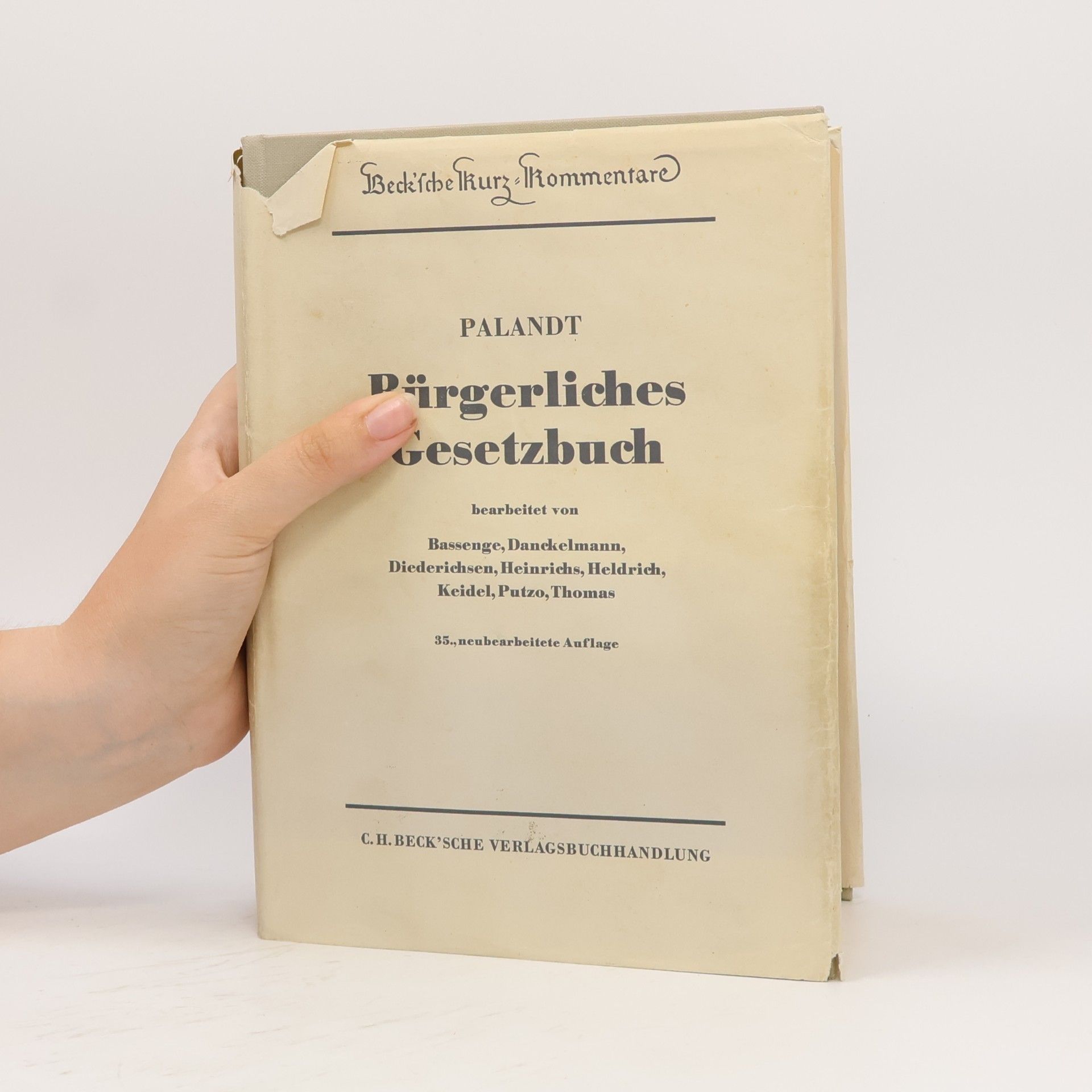Otto Palandt Bürgerliches Gesetzbuch