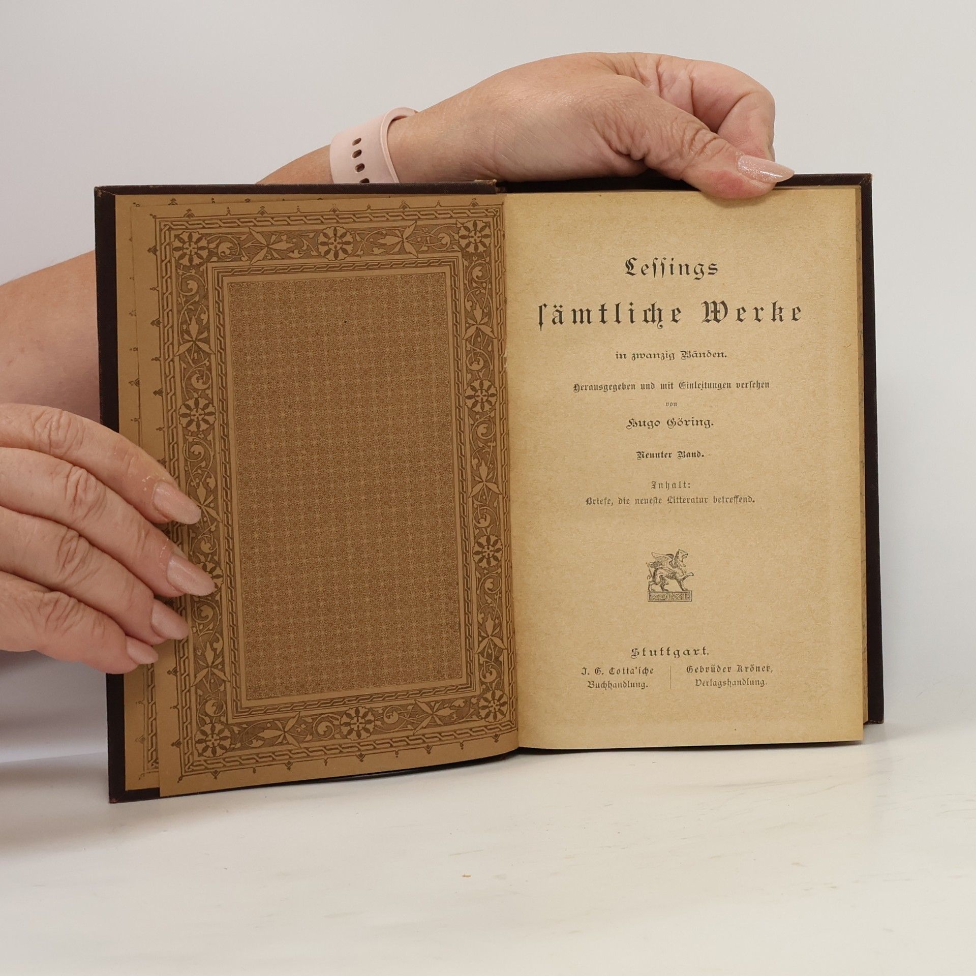 Gotthold Ephraim Lessing Lessings sämtliche Werke 9