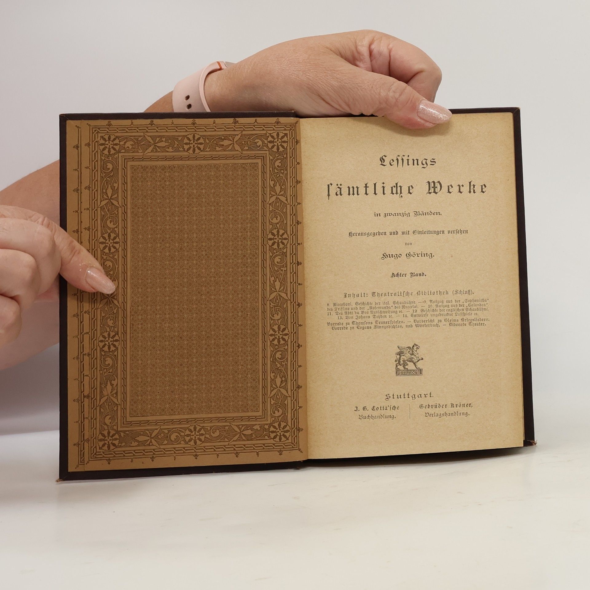 Gotthold Ephraim Lessing Lessings sämtliche Werke 8