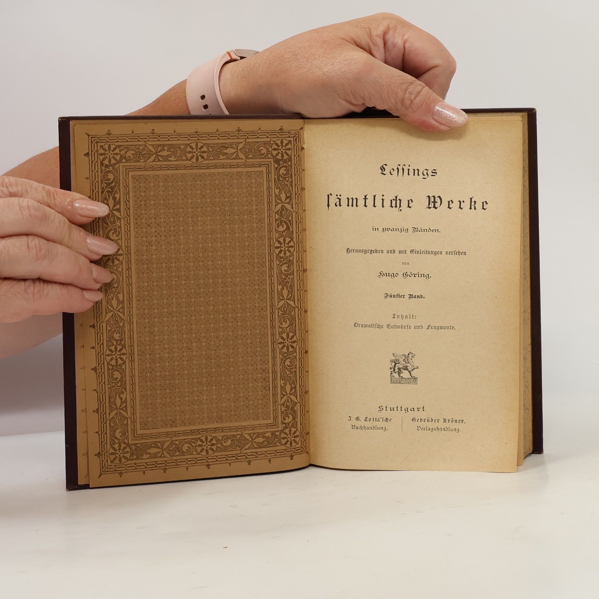Gotthold Ephraim Lessing Lessings sämtliche Werke 5.