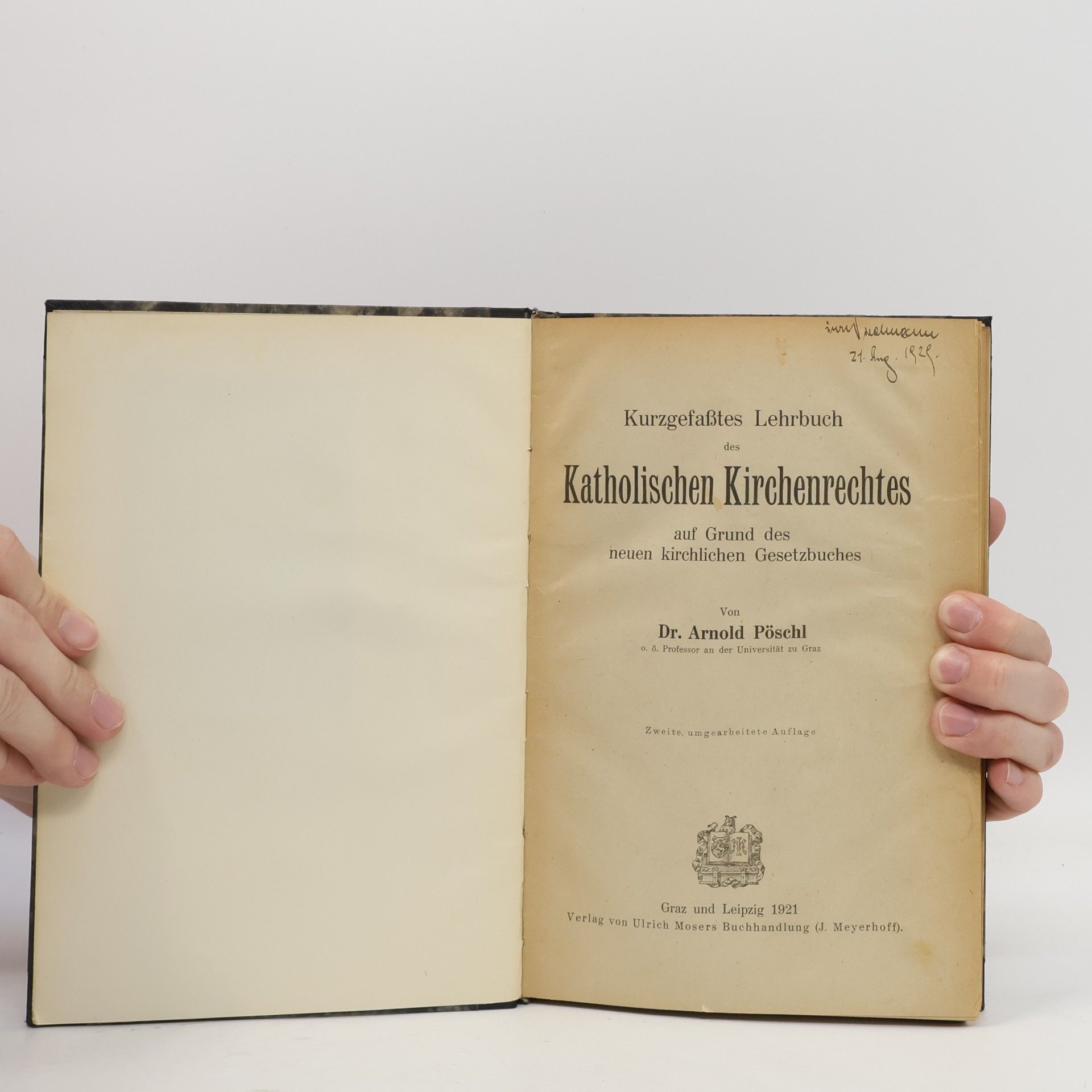 Arnold Pöschl Kurzgefaßtes Lehrbuch des Katholischen Kirchenrechtes auf Grund des neuen kirchlichen Gesetzbuches
