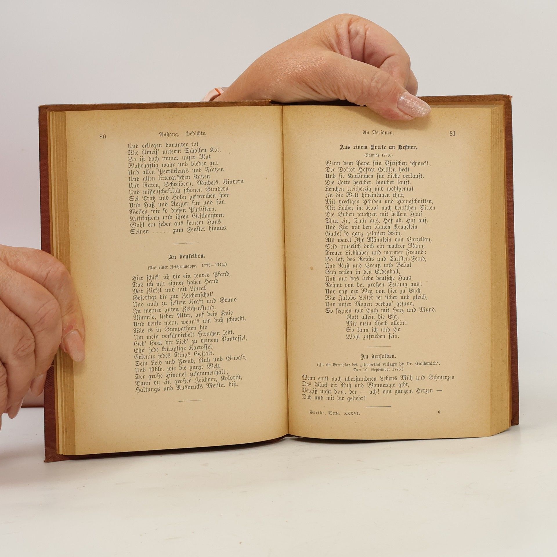 Johann Wolfgang von Goethe Goethes sämtliche Werke 36.